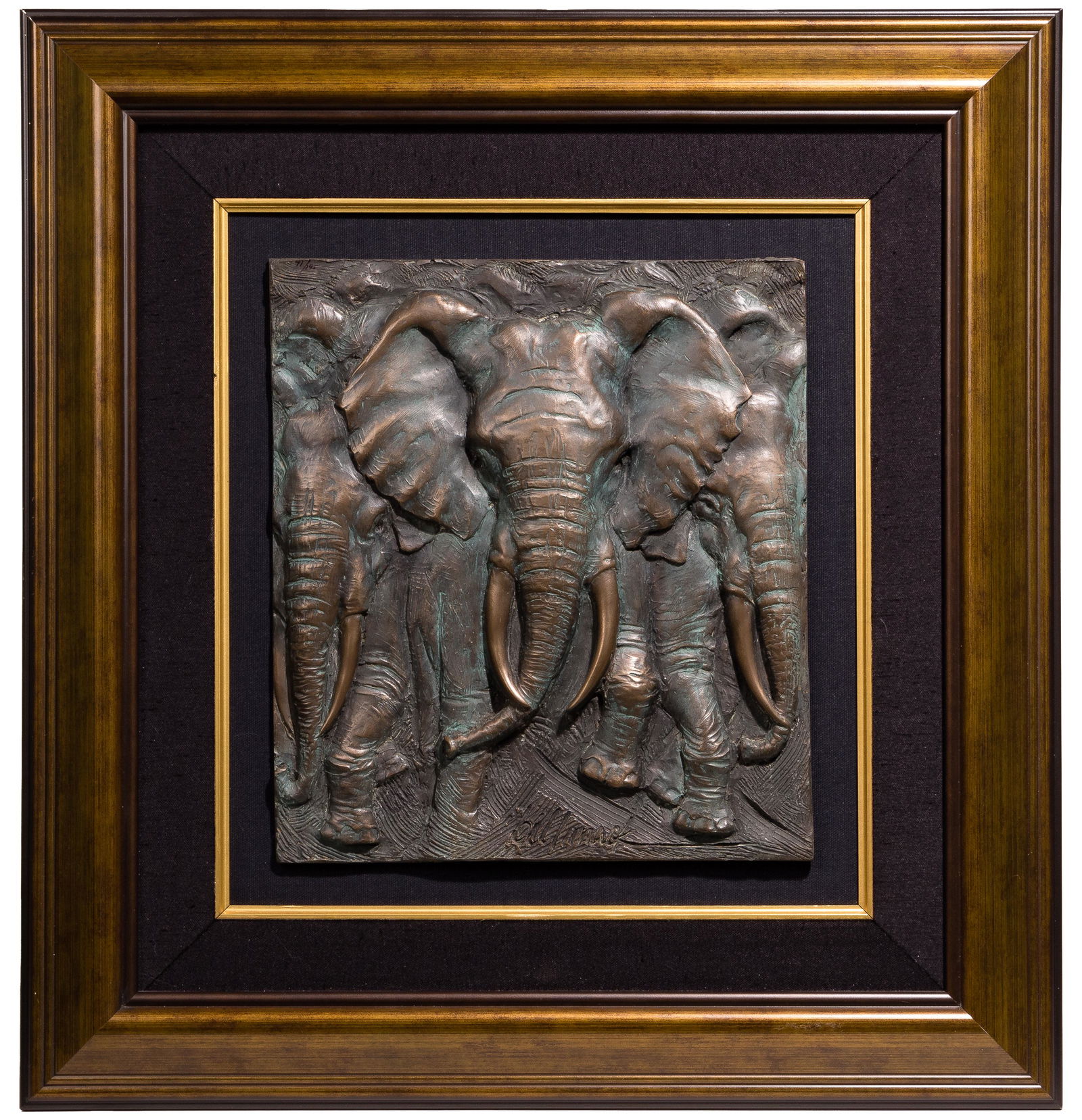 Bill Mack (American, b.1944) 'Stampede' Bonded Bronze Plaque (1 of 3)
