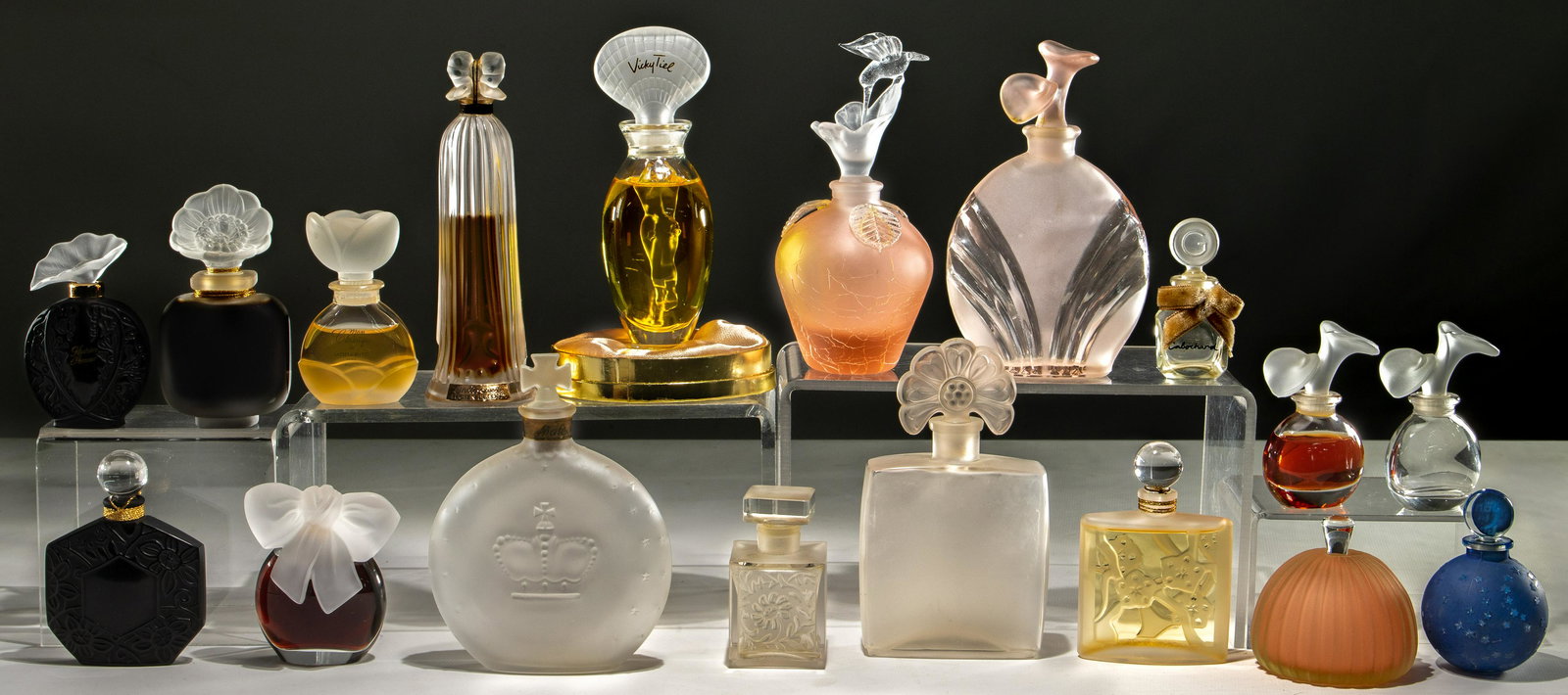 Frosted Glass Perfume Bottle Collection (1 of 2)