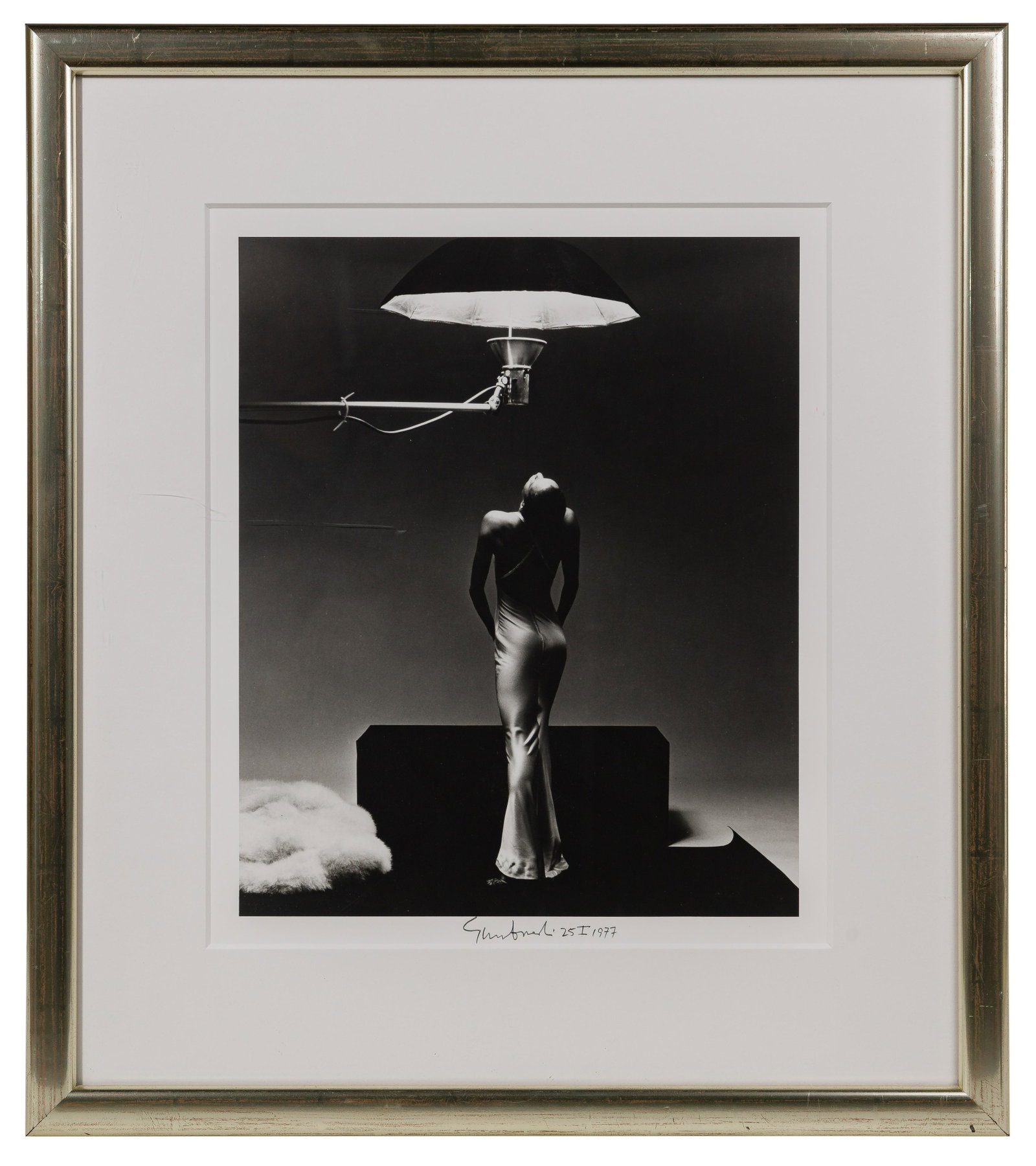 Victor Skrebneski (American, 1929-2020) 'Diana Ross' Silver Gelatin Print: Victor Skrebneski (American, 1929-2020) 'Diana Ross' Silver Gelatin Print 1977, pencil signed and dated lower center margin, from the cover for 1977 album 'Baby It's Me', a remaindered copy attached t
