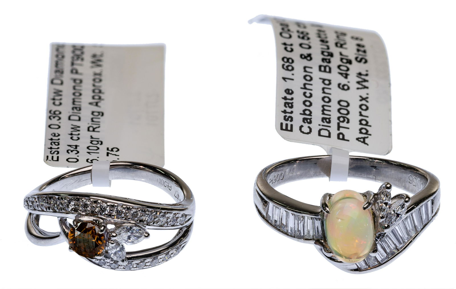 Platinum, Opal and Diamond Rings (1 of 2)