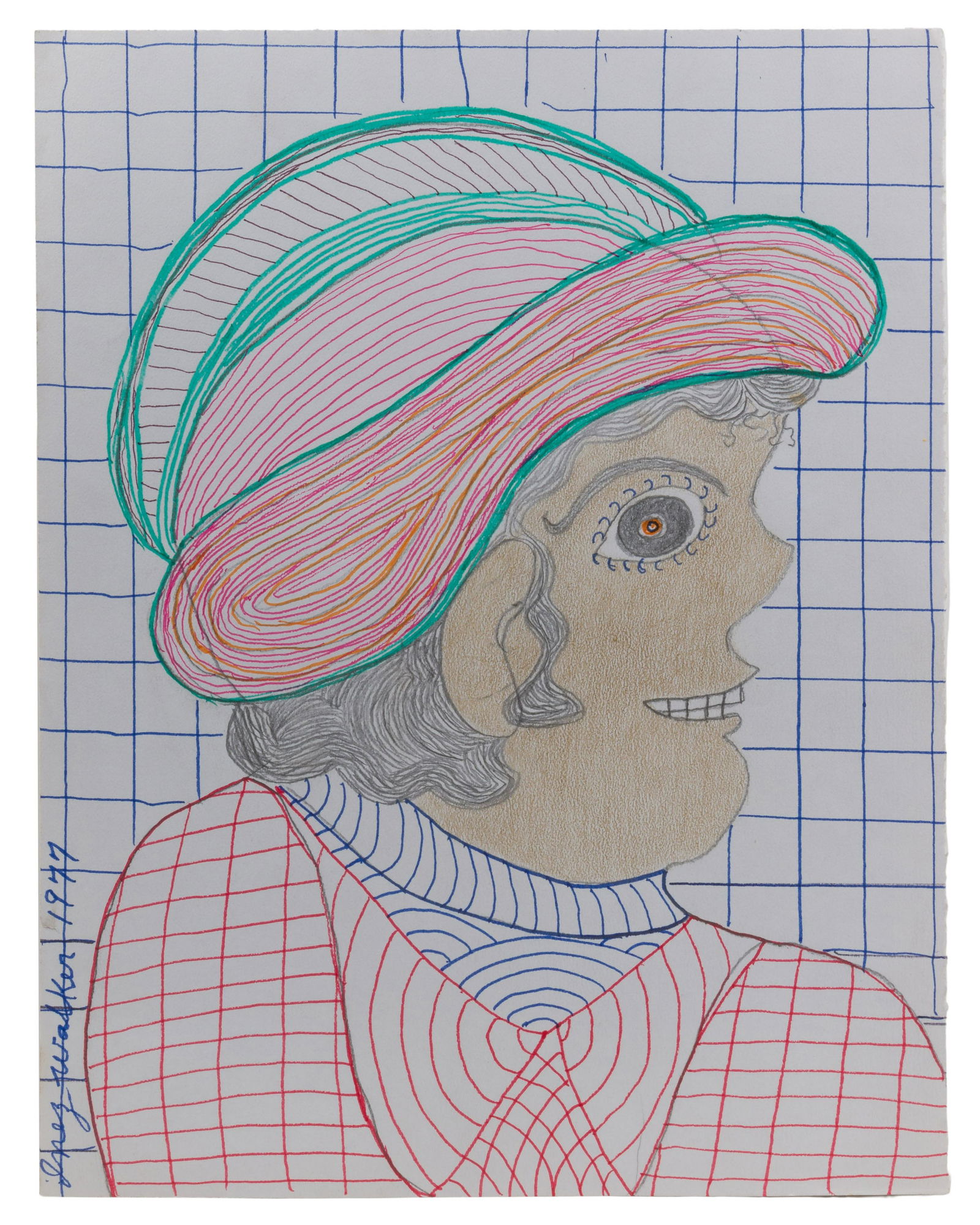 Inez Nathaniel Walker (American, 1911-1990) Marker, Colored Pencil and Graphite on Paper (1 of 3)