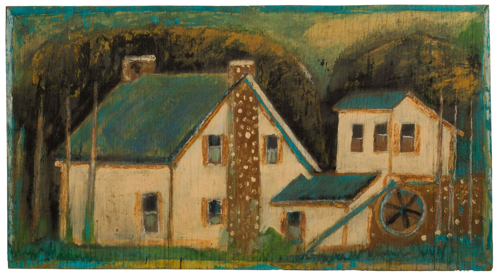 Jimmy Lee Sudduth (American, 1910-2007) Mud and Paint on Board (1 of 5)