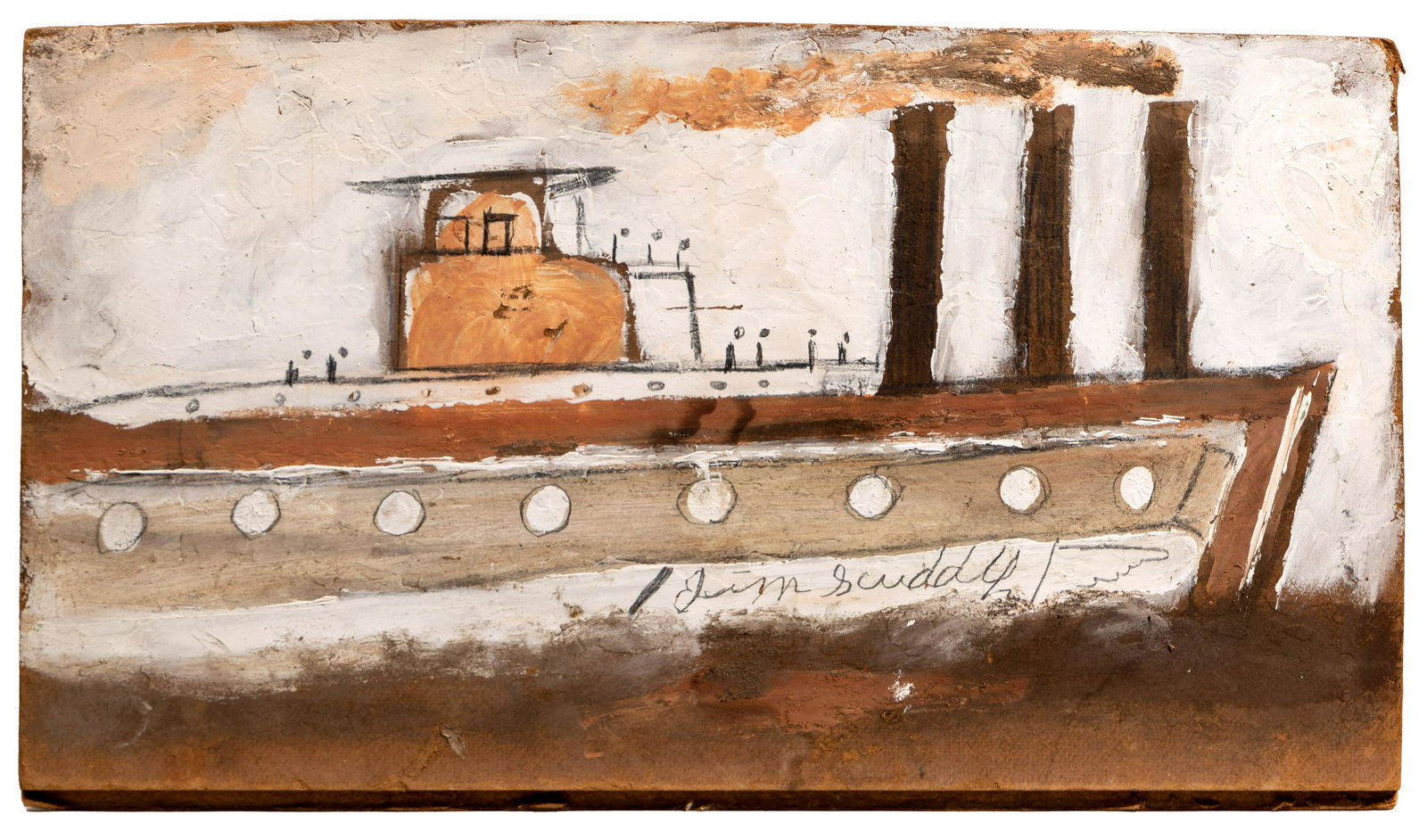 Jimmy Lee Sudduth (American, 1910-2007) Mud and Paint on Board (1 of 7)