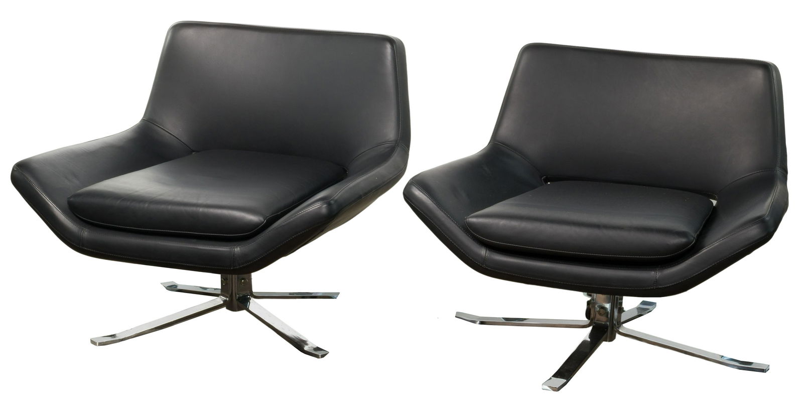 Camerich Leather and Chrome Armchairs (1 of 2)