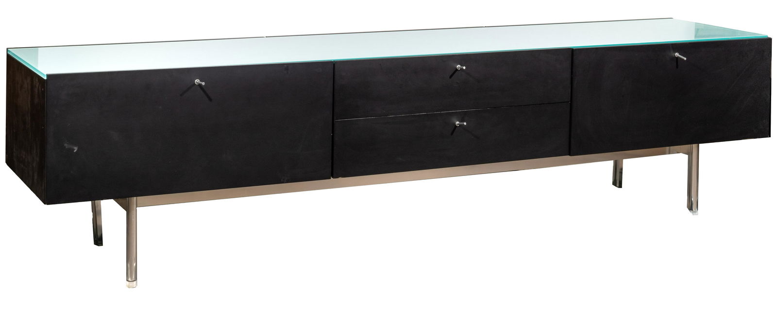 Piero Lissoni for Cassina 'Flat Series' Glass Top Credenza (1 of 2)