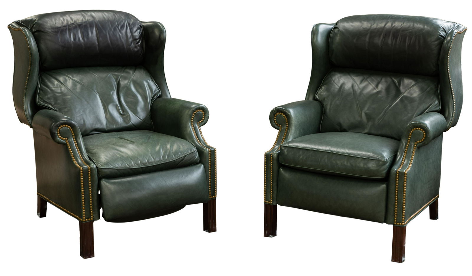 Hancock & Moore Upholstered Leather Reclining Chairs (1 of 4)
