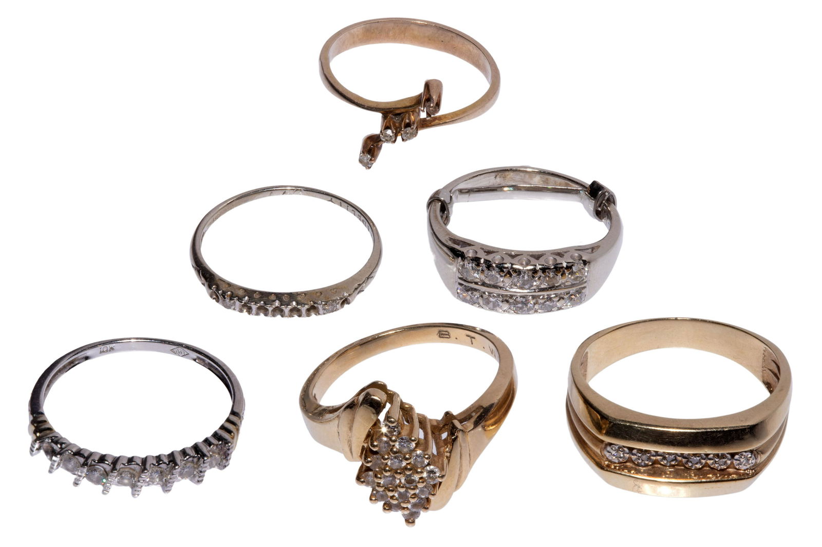 14k and 10k Gold and Diamond Ring Assortment (1 of 1)