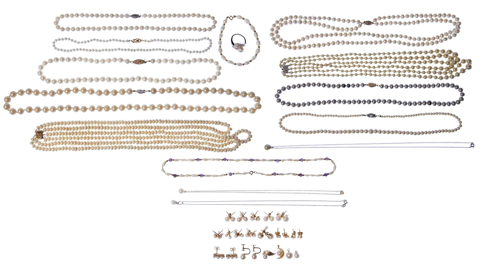 14k and 10k Gold and Pearl Jewelry Assortment (1 of 4)