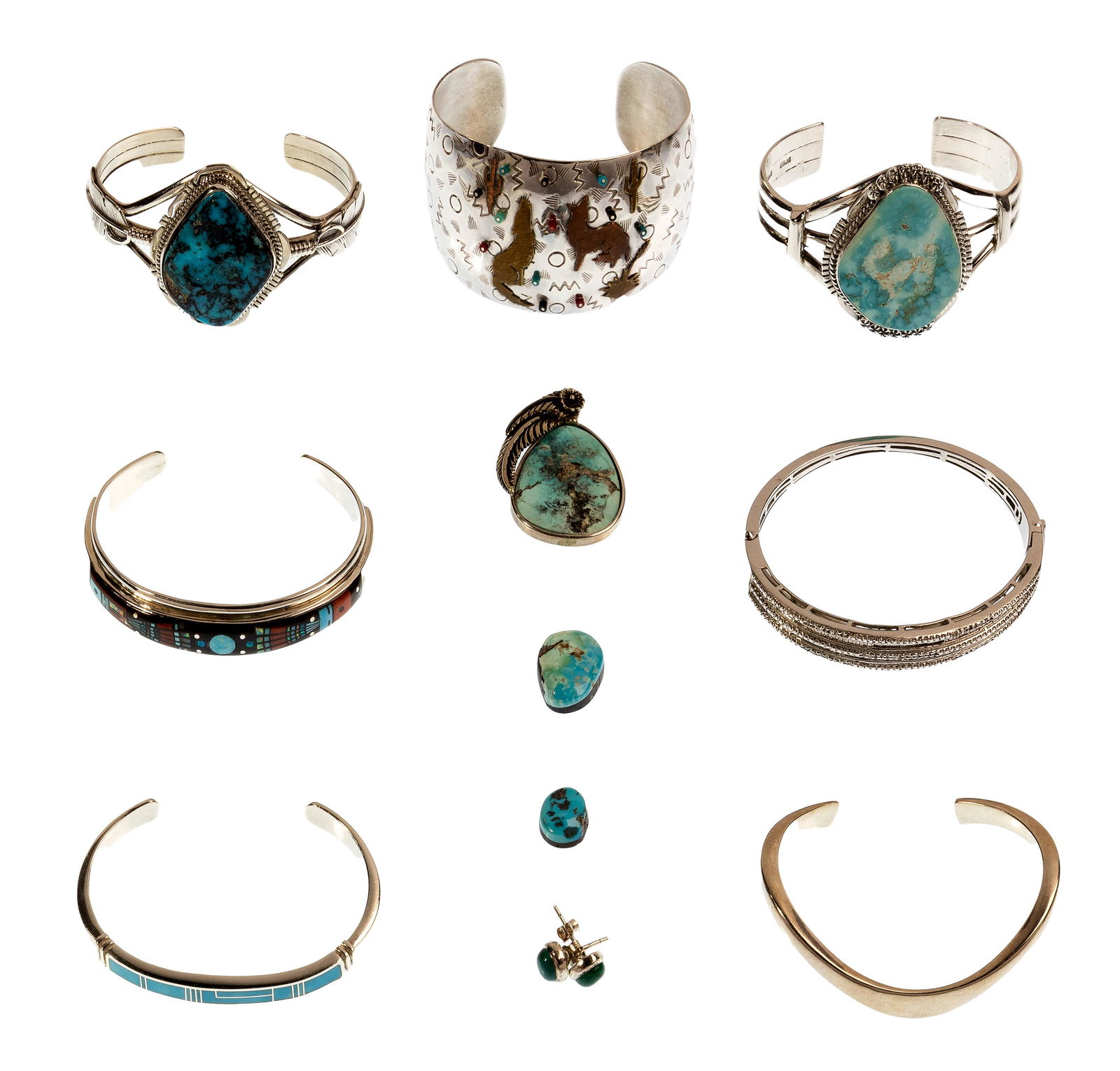 Native American Indian Sterling Silver Jewelry Assortment (1 of 12)