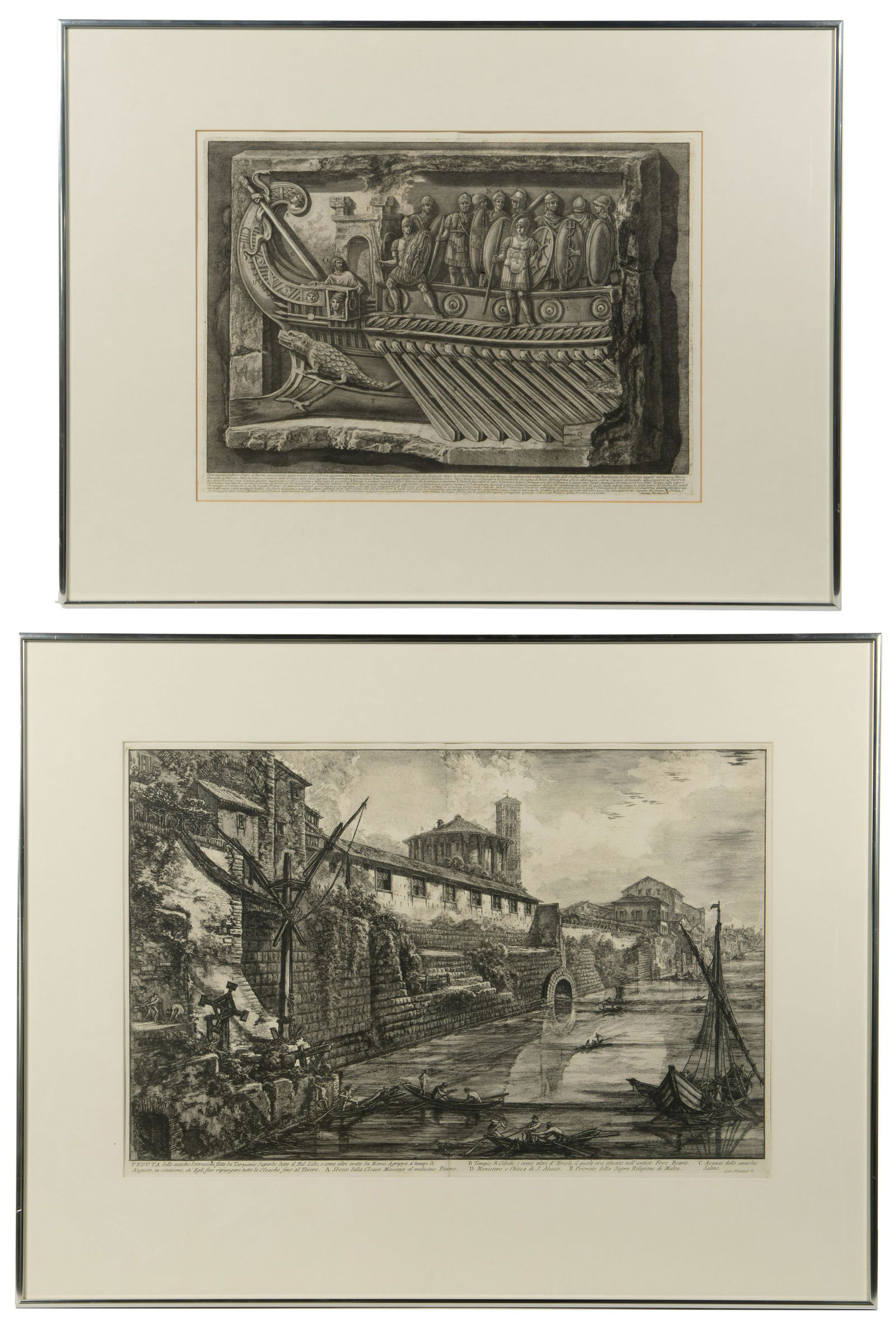 Giovanni Battista Piranesi (Italian, 1720-1778) 'View of the Tiber Island' Engravings (1 of 3)