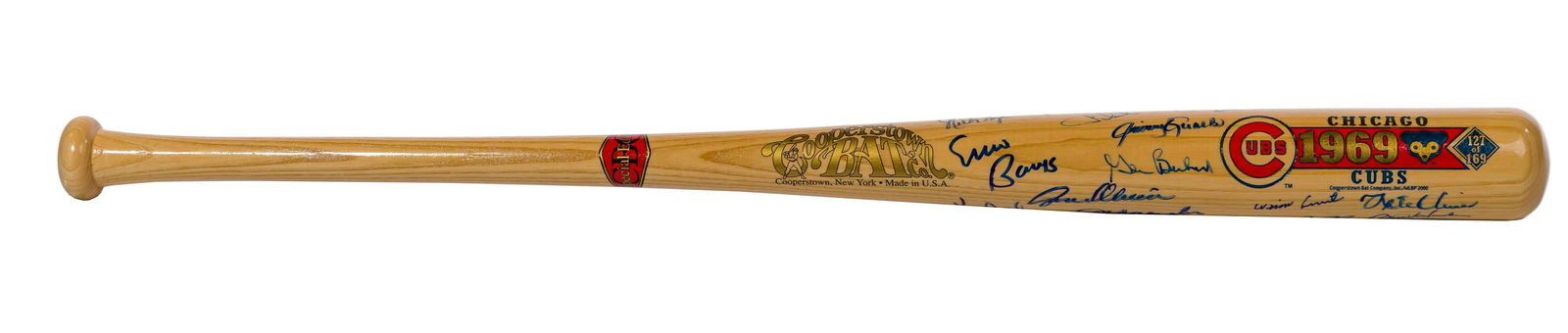 1969 Chicago Cubs Team Reunion Signed Baseball Bat (1 of 17)