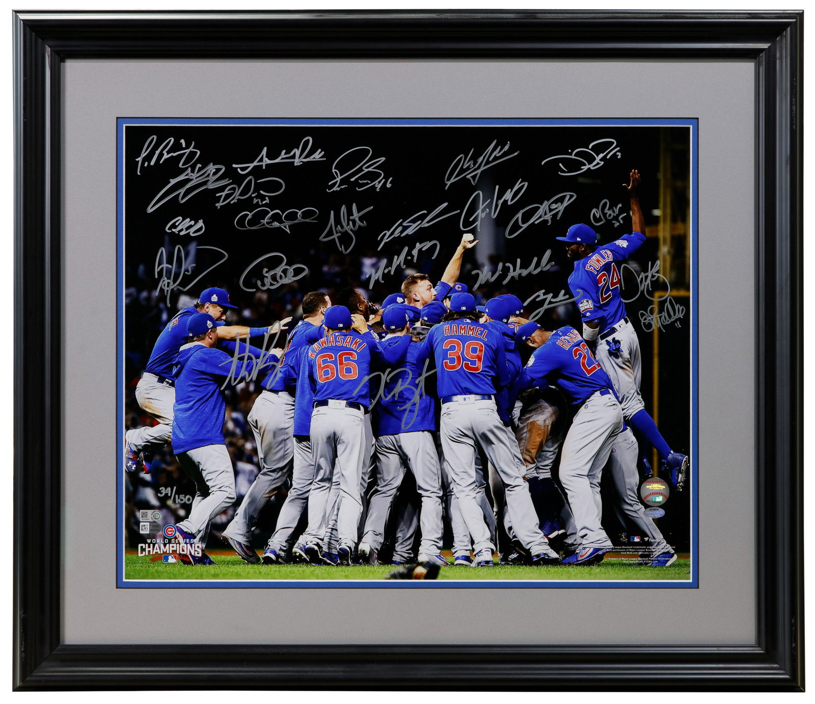 Chicago Cubs Signed World Series Winners Photograph (1 of 7)