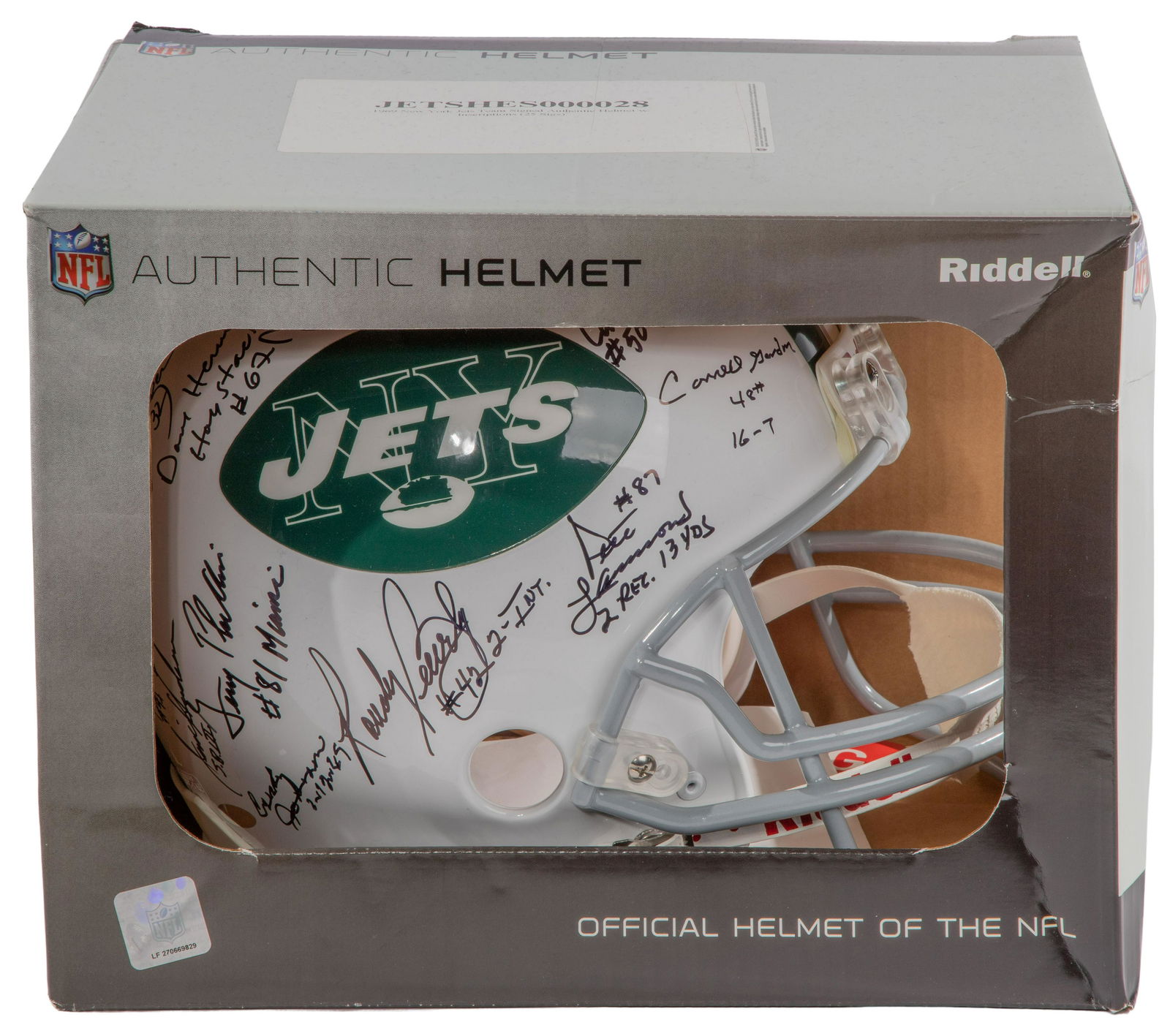 New York Jets 1969 Championship Team Signed Football Helmet (1 of 11)