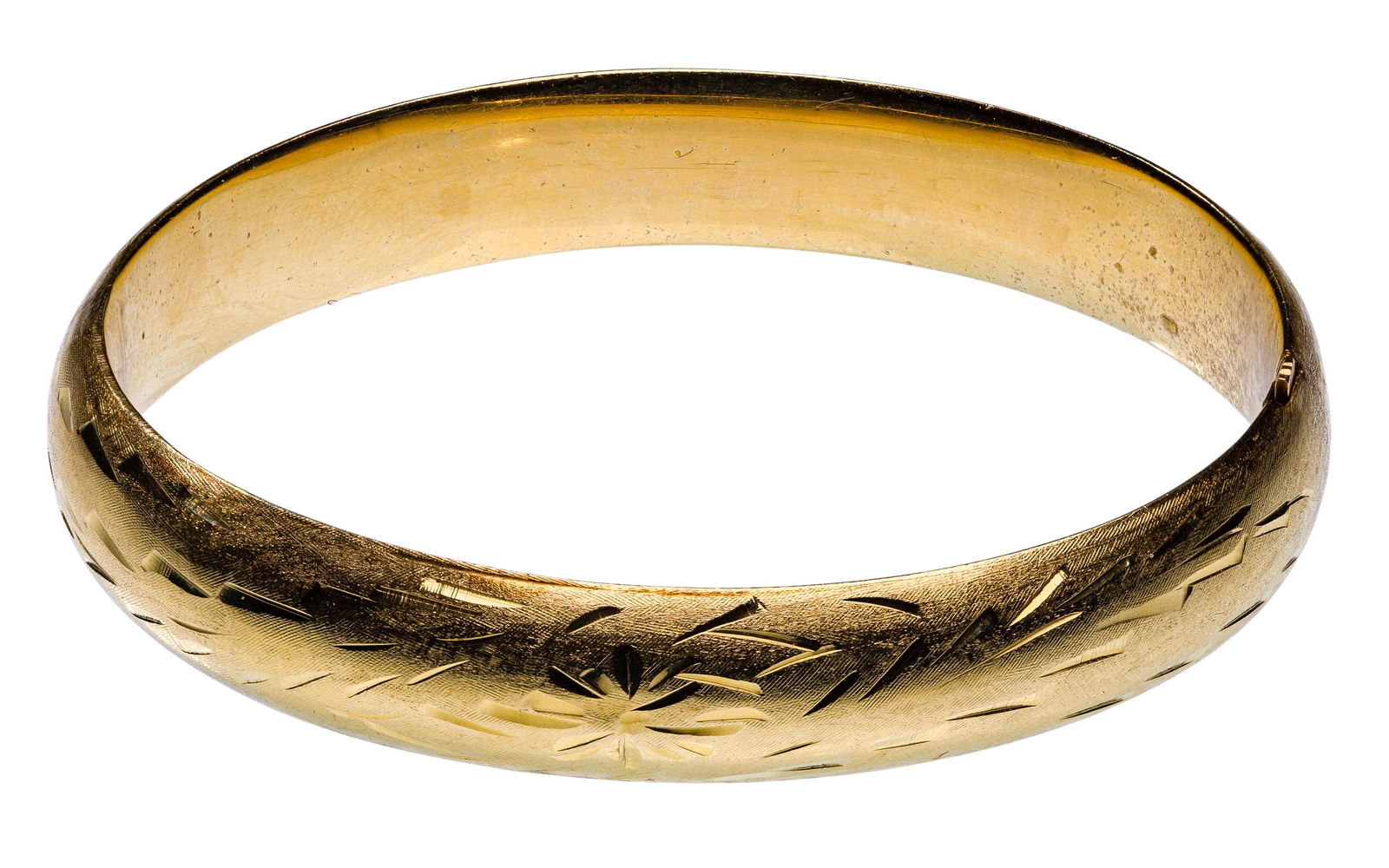 14k Yellow Gold Hinged Bangle Bracelet (1 of 2)