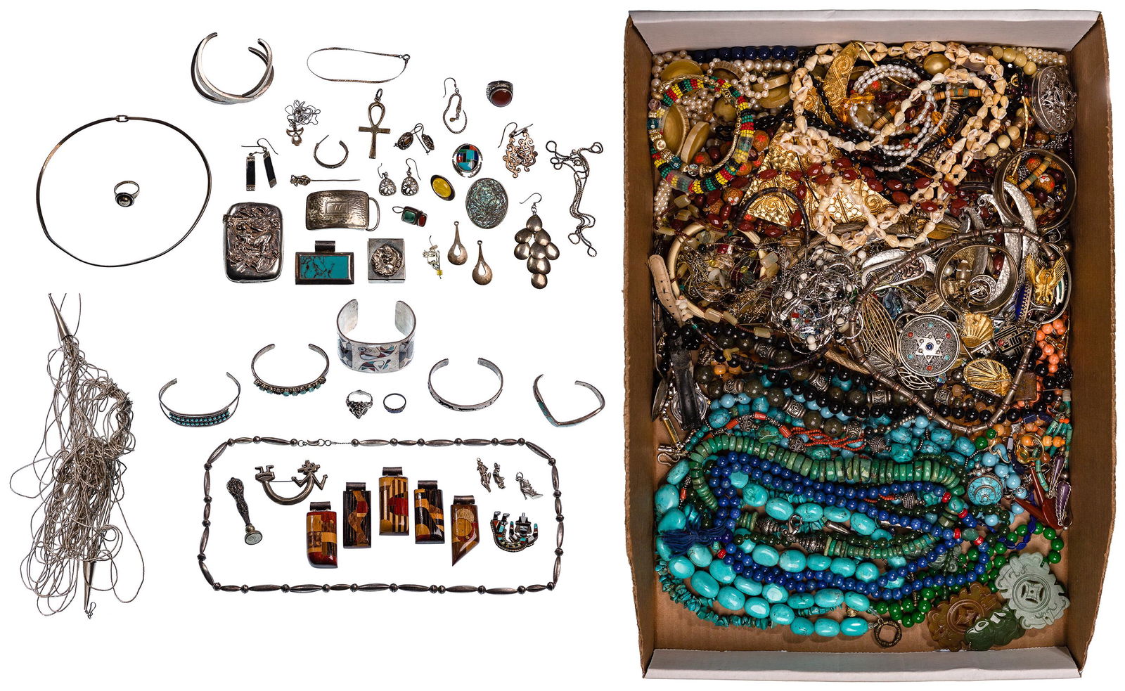 Sterling Silver, Stone and Costume Jewelry Assortment (1 of 5)