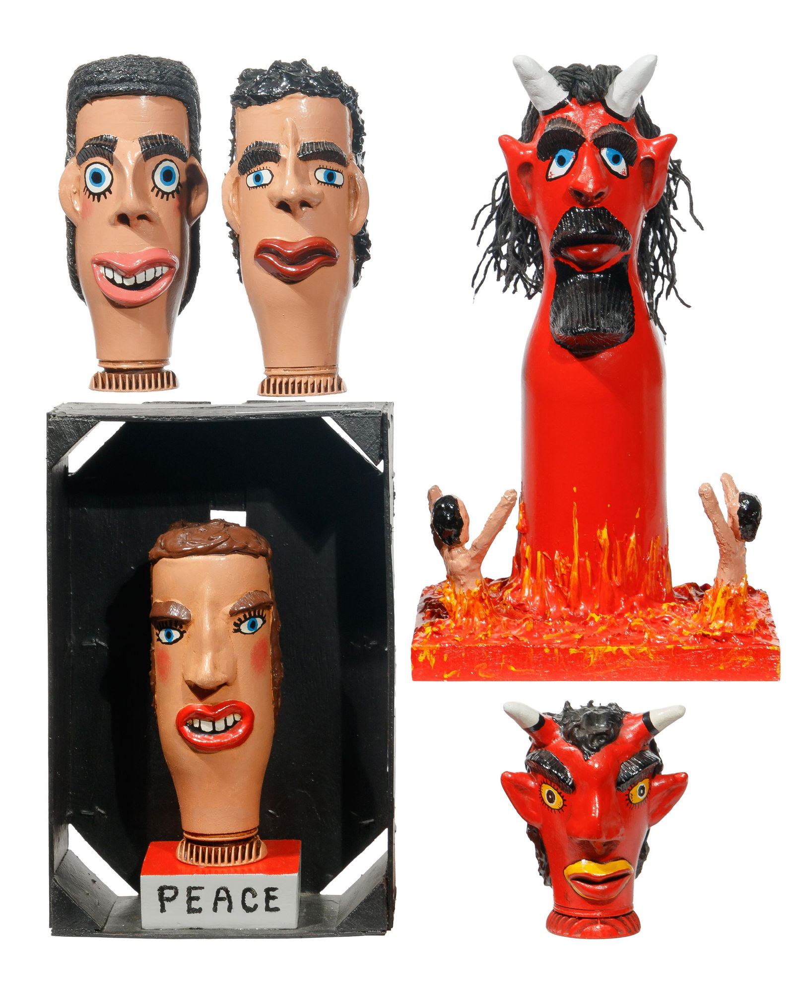 Larry Ballard (American, 20th Century) Folk Art Sculpture Assortment (1 of 3)