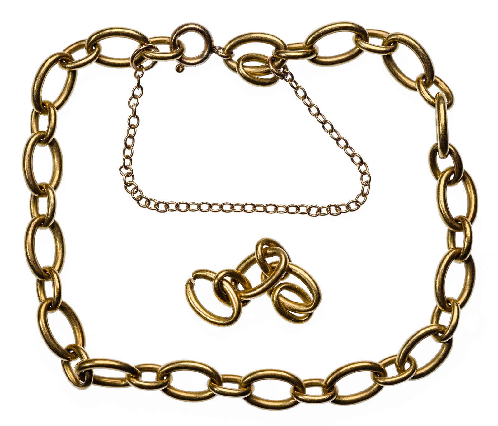Mixed Yellow Gold Link Bracelet (1 of 1)