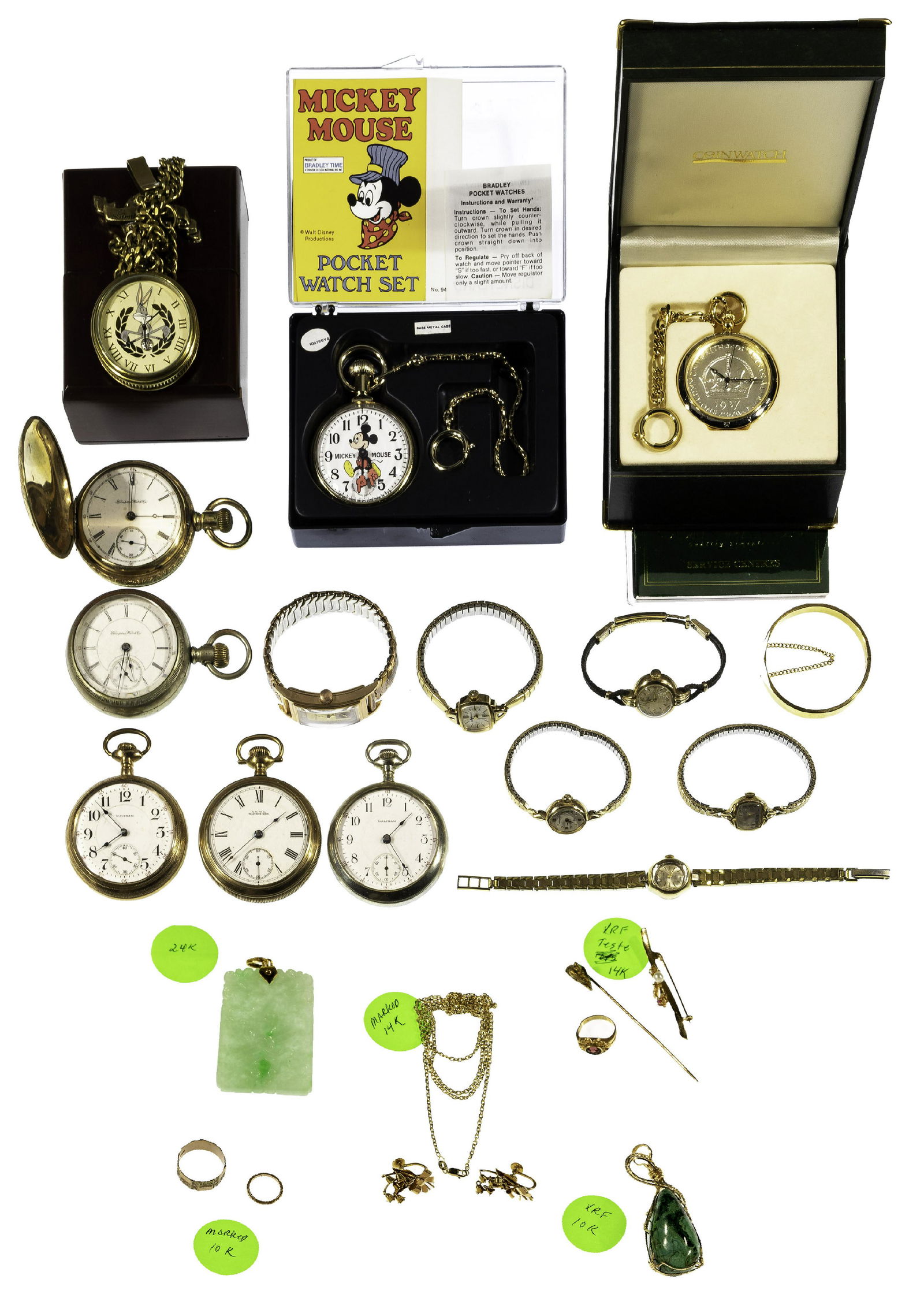 Mixed Gold, Pocket Watch and Wristwatch Assortment (1 of 5)