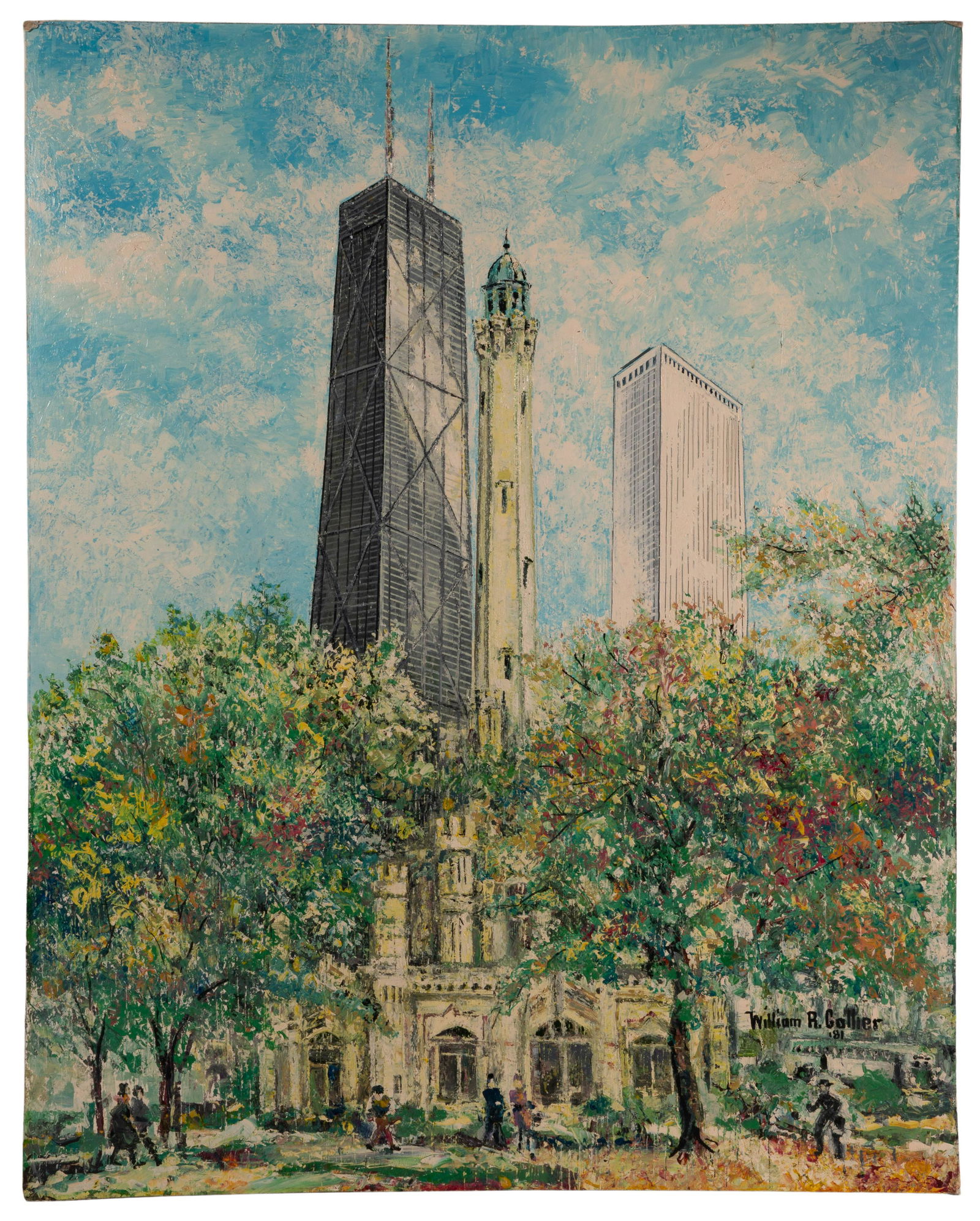 William R. Collier (American, 1911-1998) Oil on Board (1 of 8)