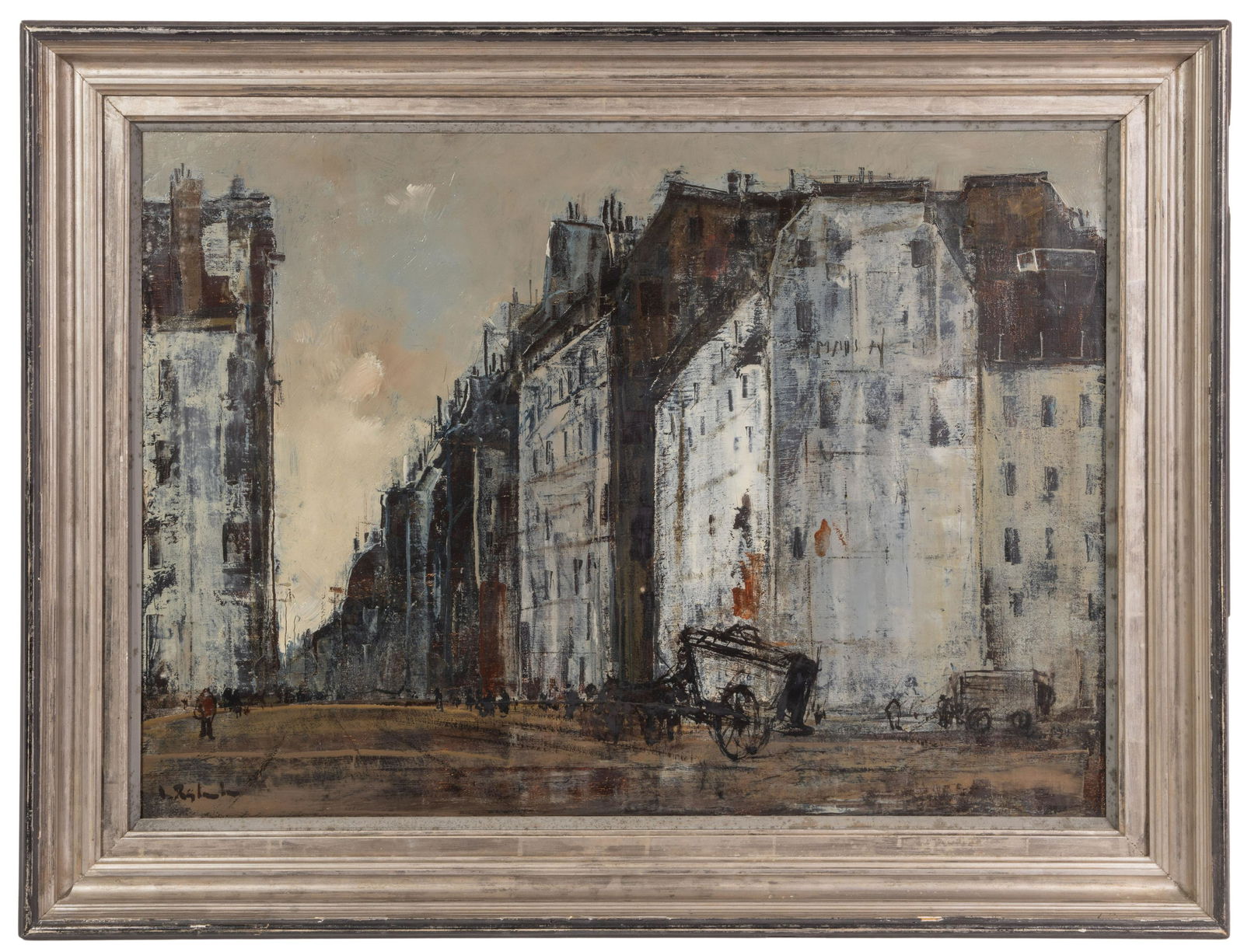 Jan Rijlaarsdam (Dutch, 1911-2007) 'Early Morning Storm: Paris' Oil on Canvas (1 of 14)