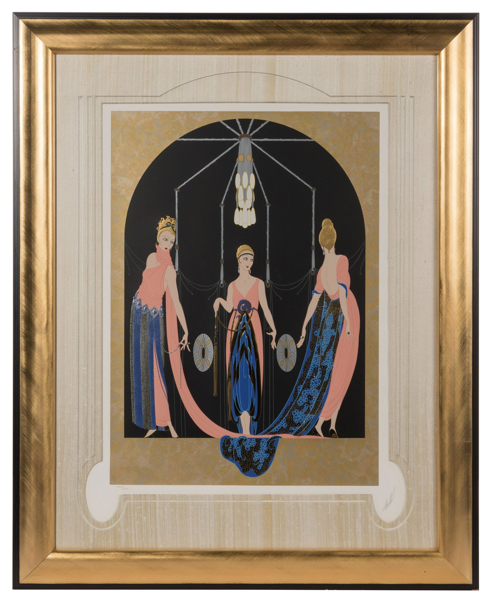 Romain de Tirtoff 'Erte' (Russian / French, 1892-1990) 'The Three Graces' Serigraph (1 of 5)