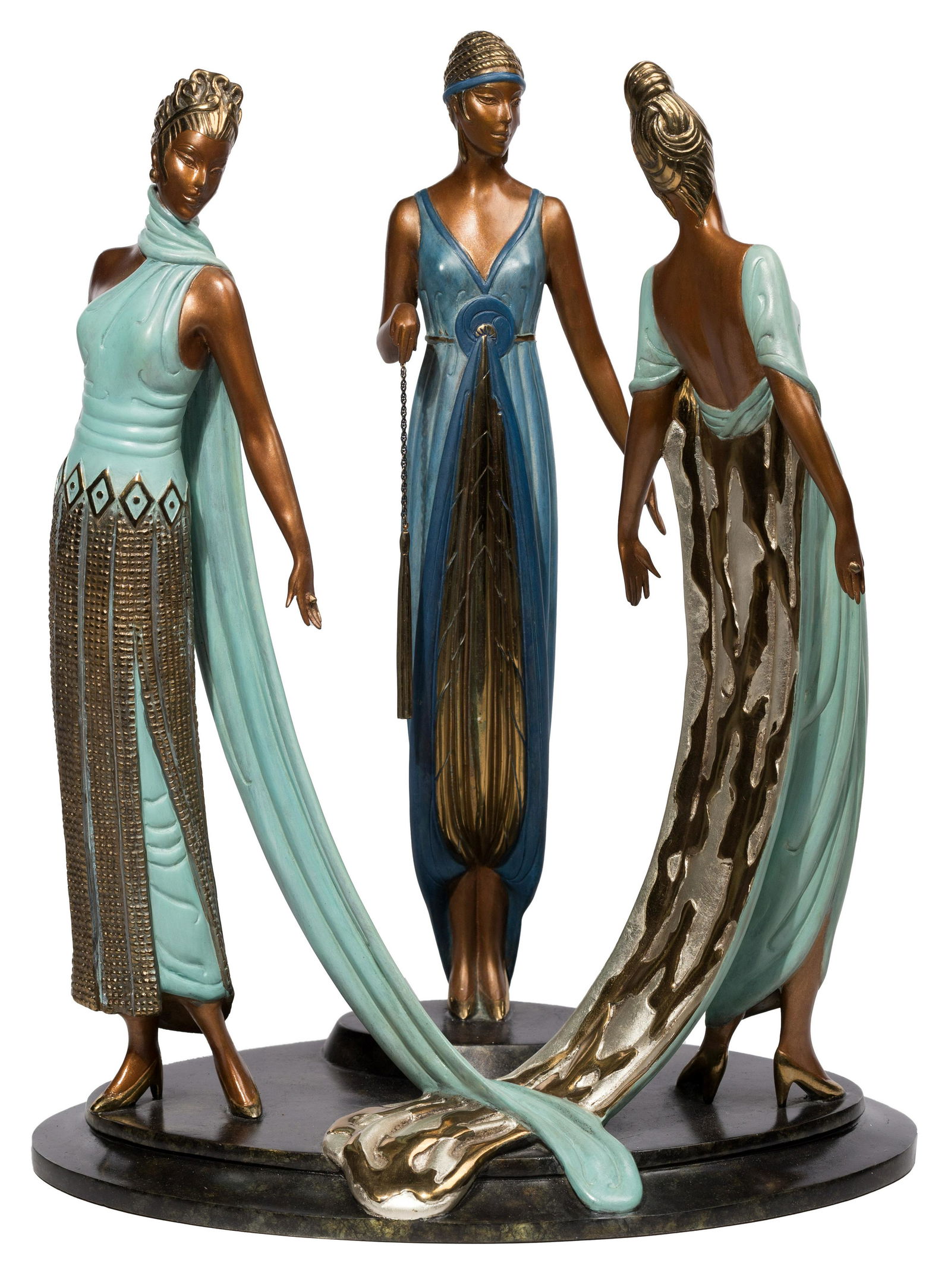 Romain de Tirtoff 'Erte' (Russian / French, 1892-1990) 'The Three Graces' Sculpture (1 of 6)