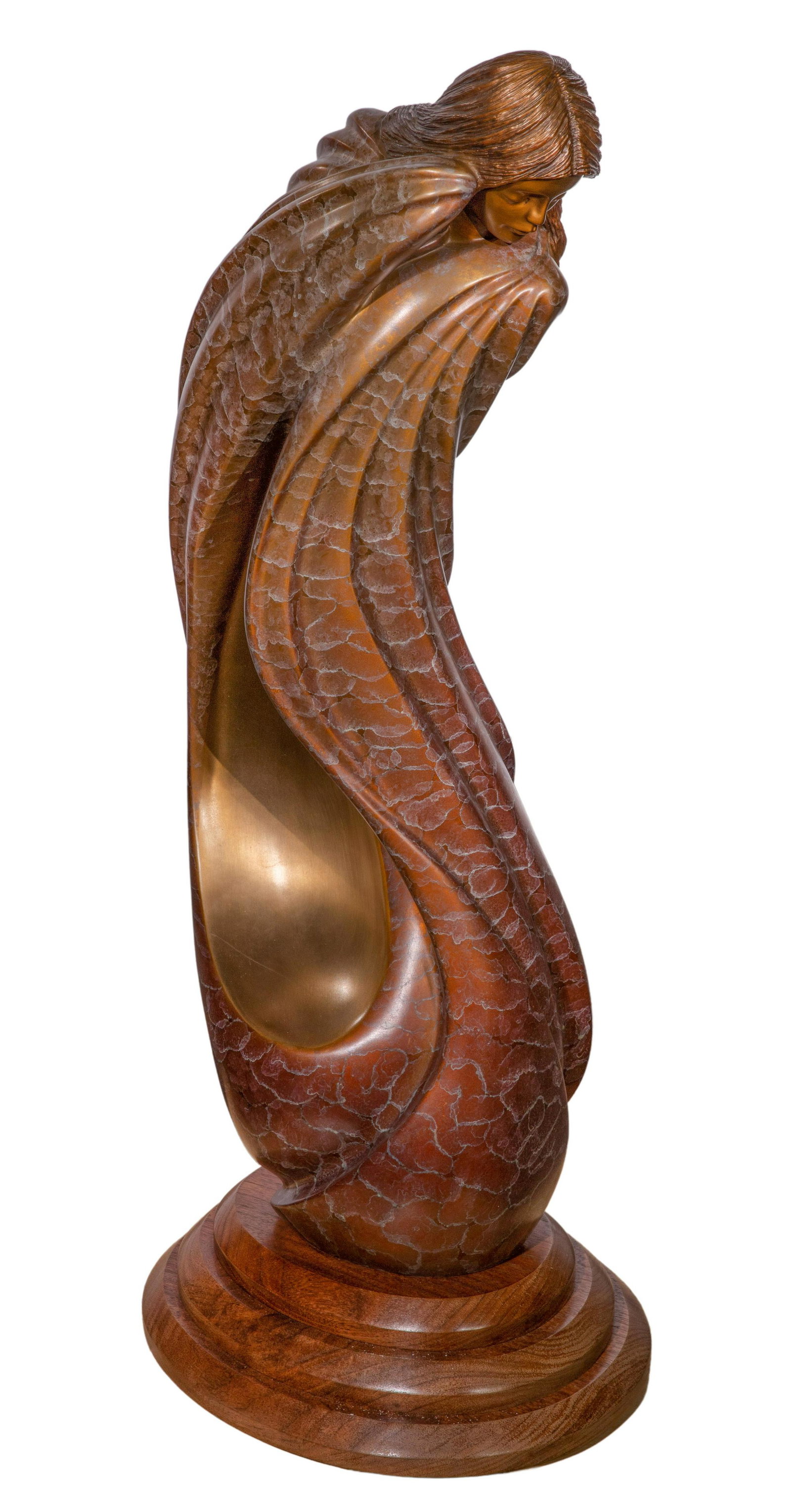 John DeCelles (American, 20th Century) Metal Sculpture: John DeCelles (American, 20th Century) Metal Sculpture 1999, incised signature and #3/15 on the bottom edge, depicting a southwestern figure, on a rotating wood base Property from: Private Collector, 