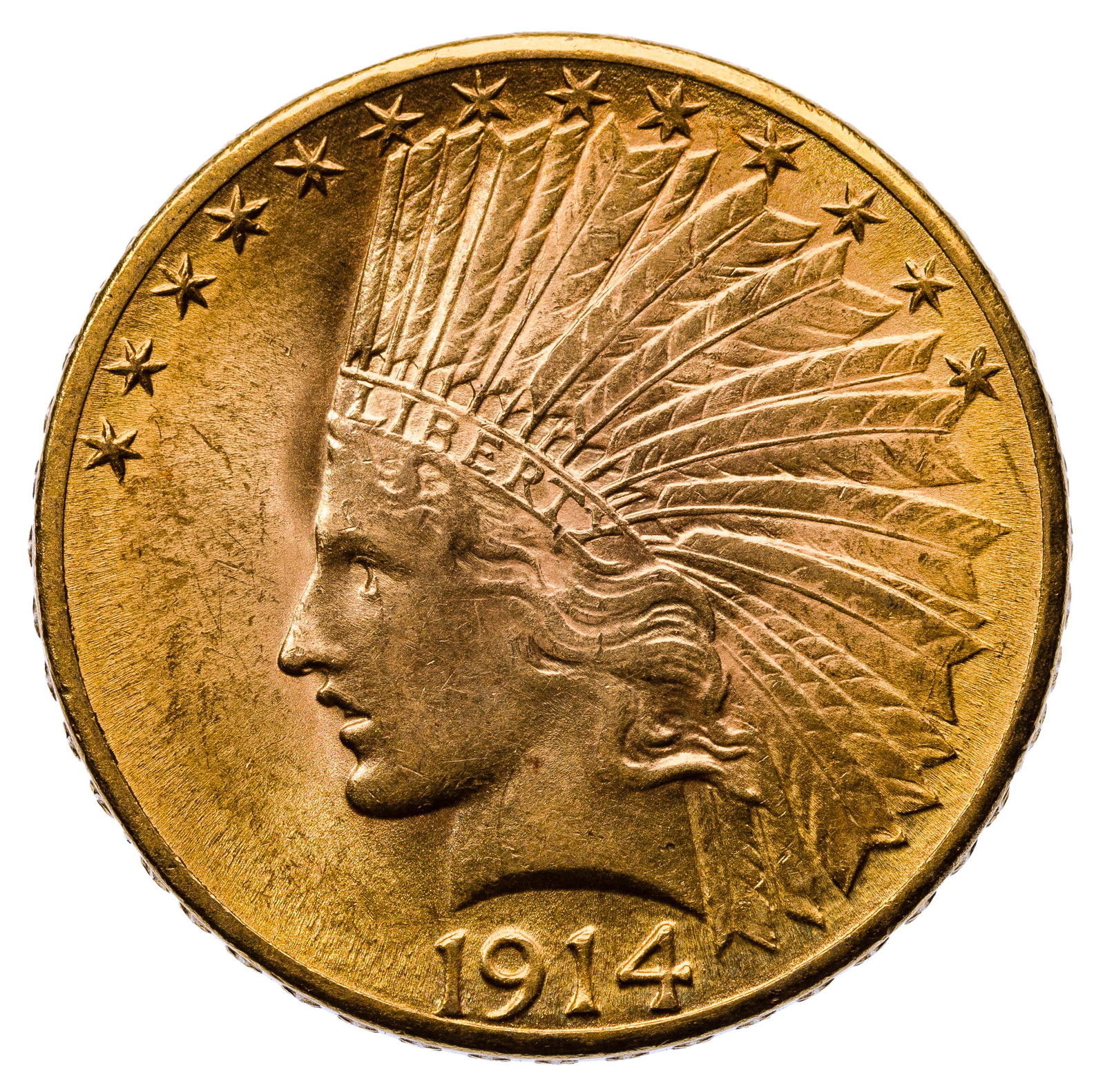 1914-D $10 Indian Gold Coin (1 of 2)