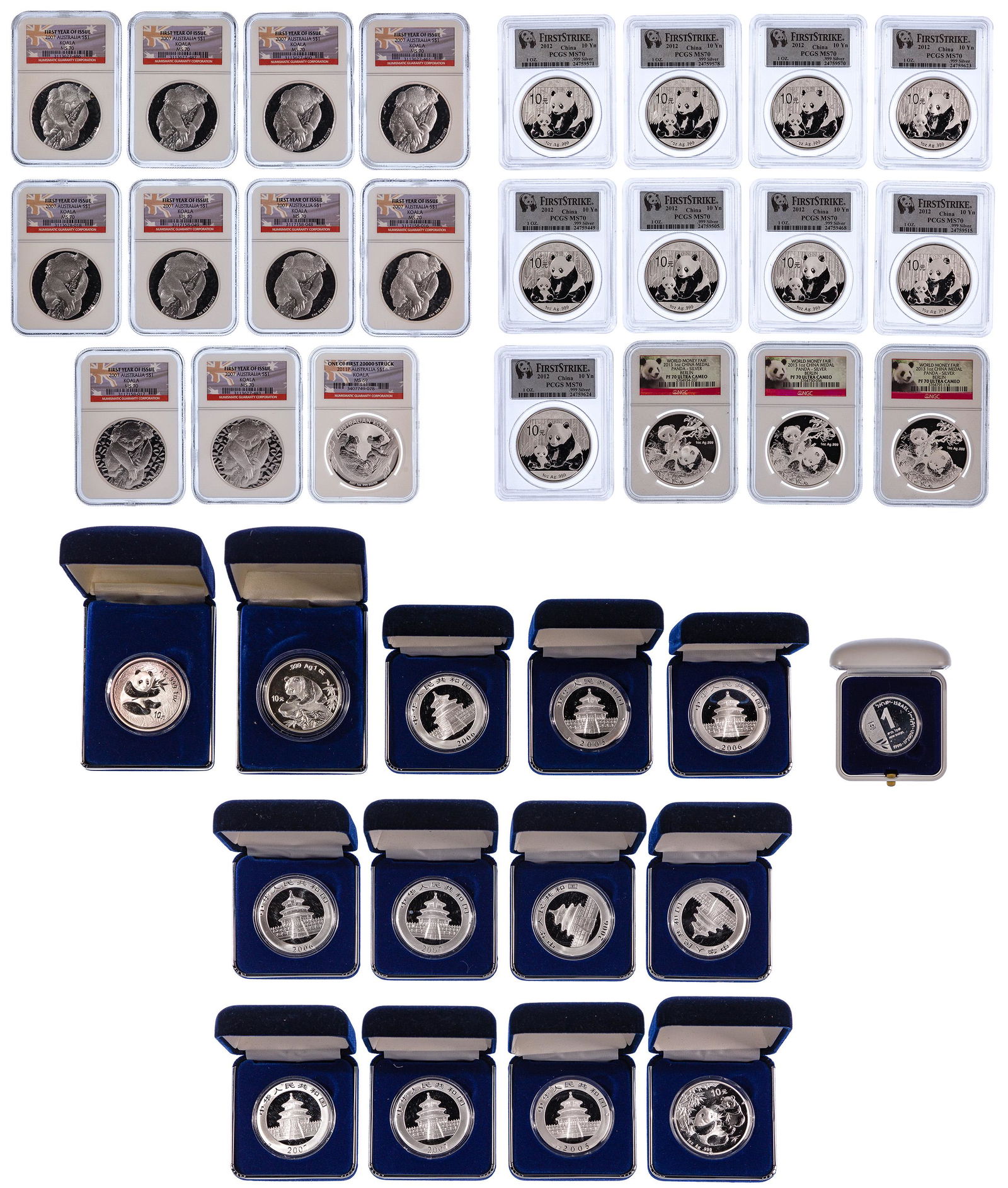 China and Australia Silver Coin Assortment (1 of 6)