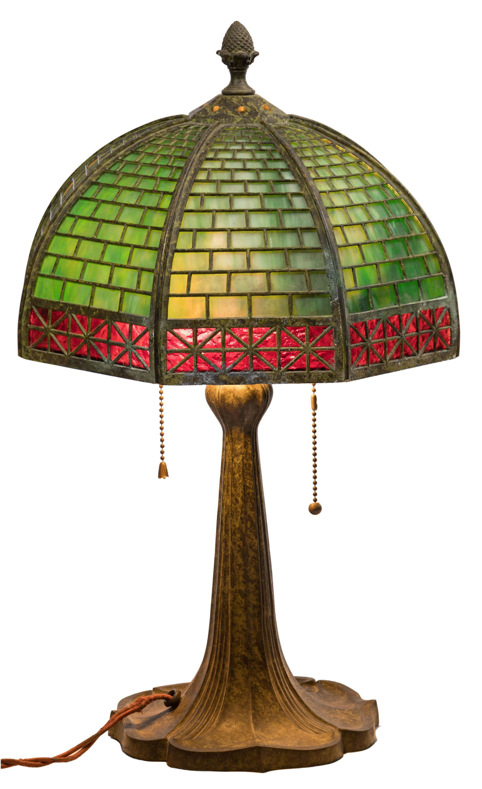 Bradley & Hubbard Murano Slag Glass Lamp (1 of 16)