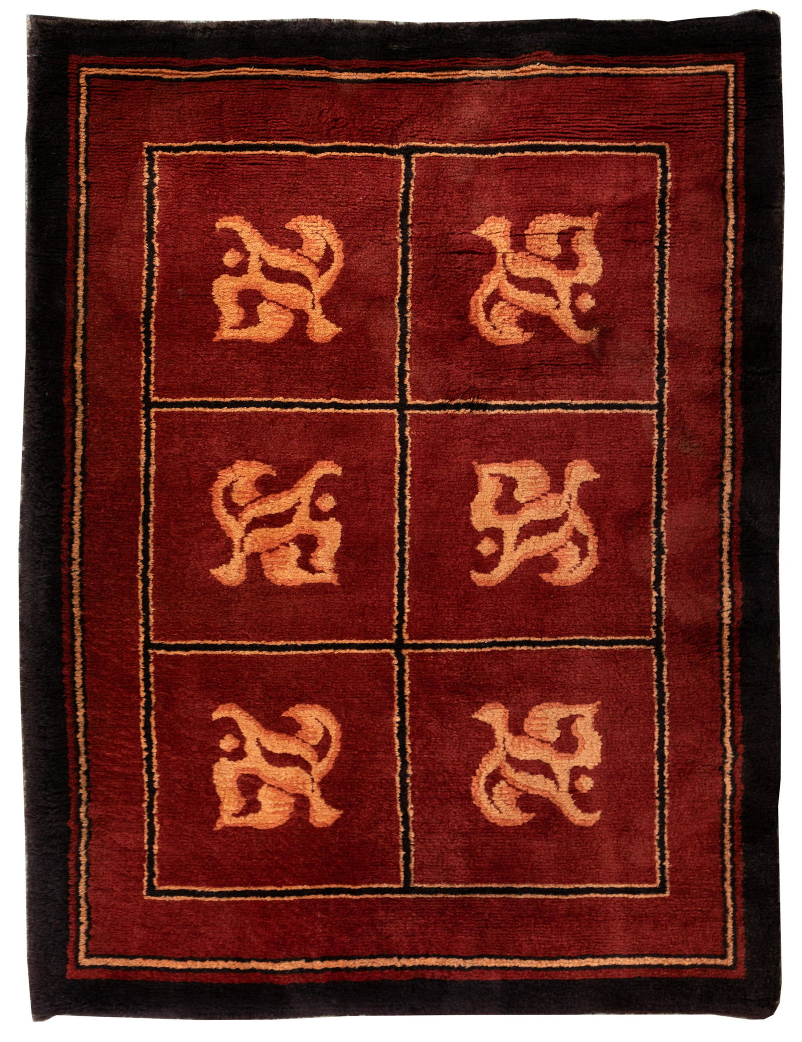 Ivan da Silva Bruhns (French, 1881-1980) Art Deco Wool Rug (1 of 6)