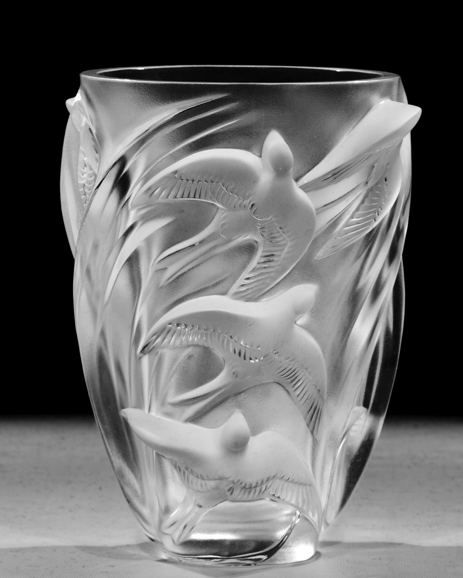Lalique Crystal 'Martinets' Vase (1 of 7)