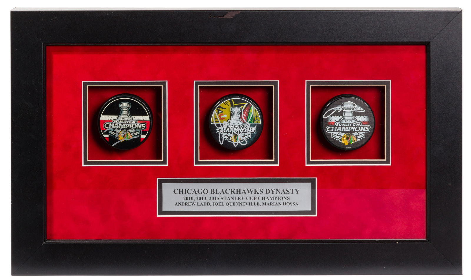 Chicago Blackhawks Signed Hockey Puck Display (1 of 6)