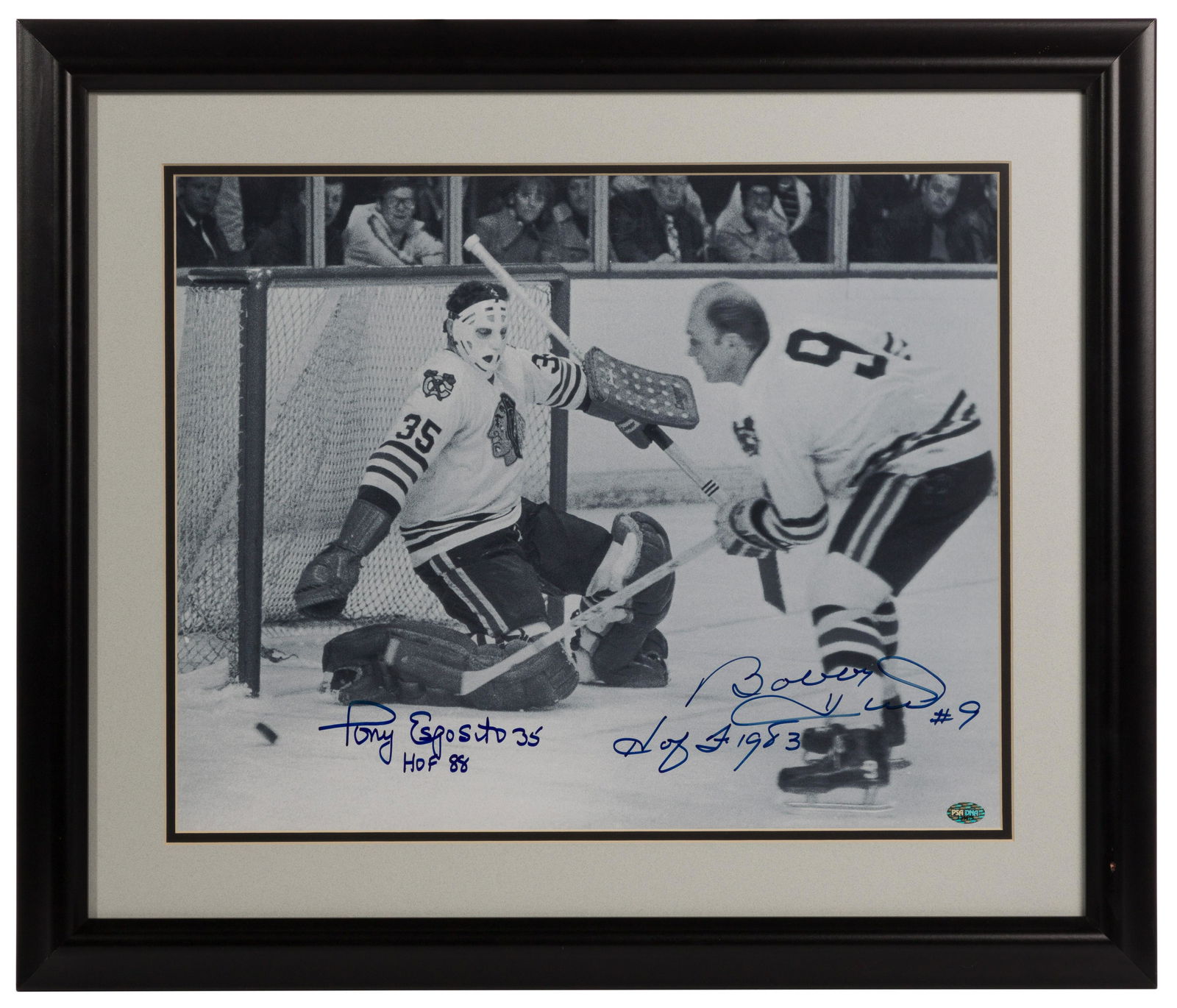 Chicago Blackhawks Tony Esposito and Bobby Hull Signed Photograph (1 of 3)
