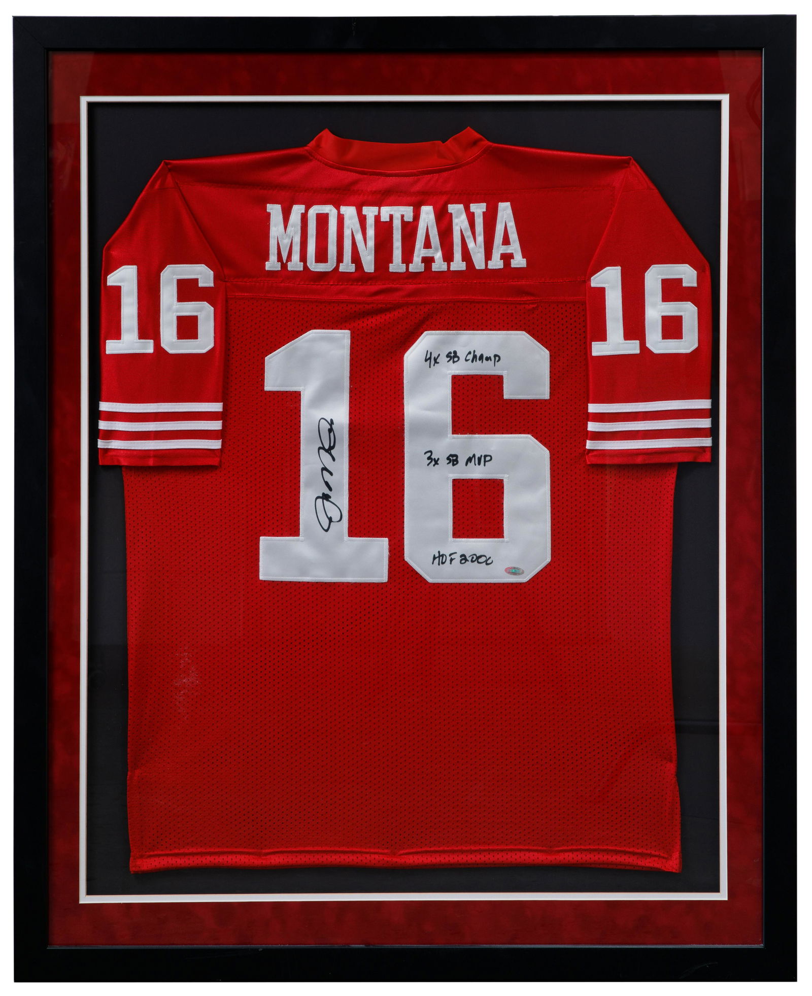 San Francisco 49ers Joe Montana Signed and Inscribed Jersey (1 of 2)