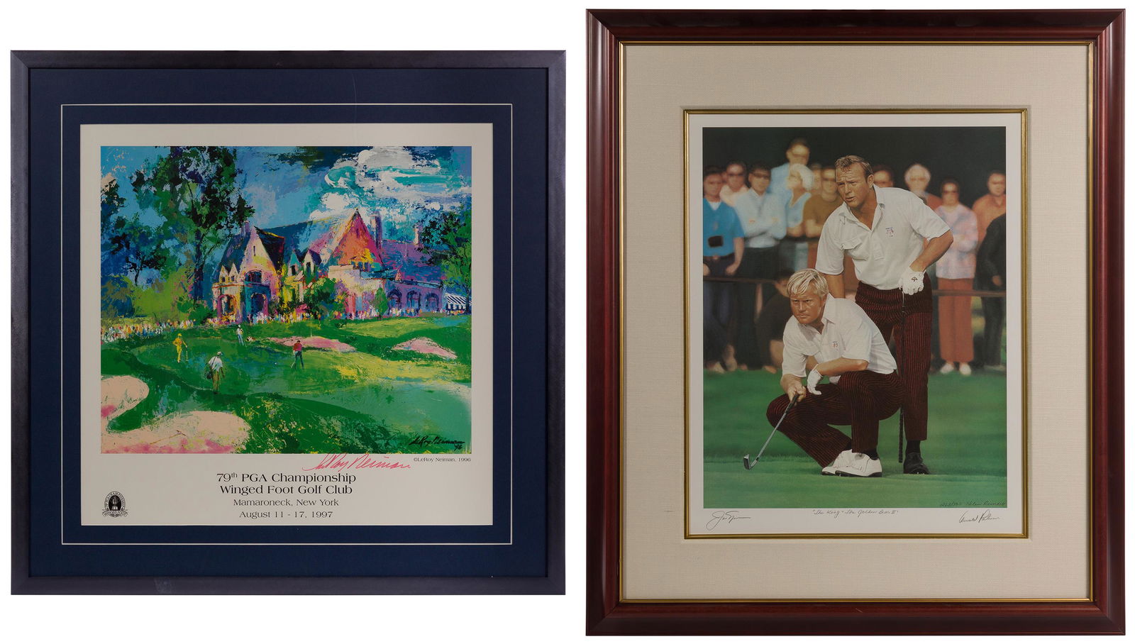 Professional Golf Palmer, Nicklaus and Neiman Signed Displays (1 of 7)