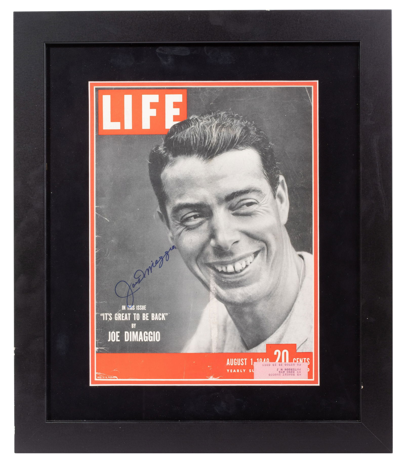 New York Yankees Joe DiMaggio Signed Life Magazine Cover (1 of 4)