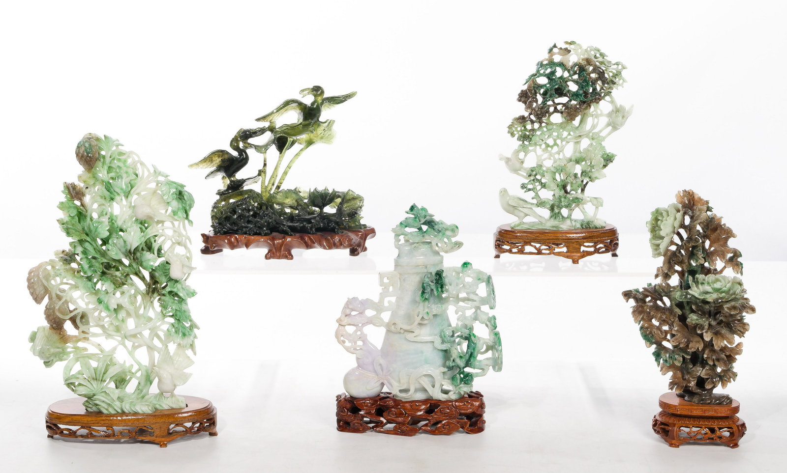 Asian Carved Stone Flower Assortment (1 of 8)