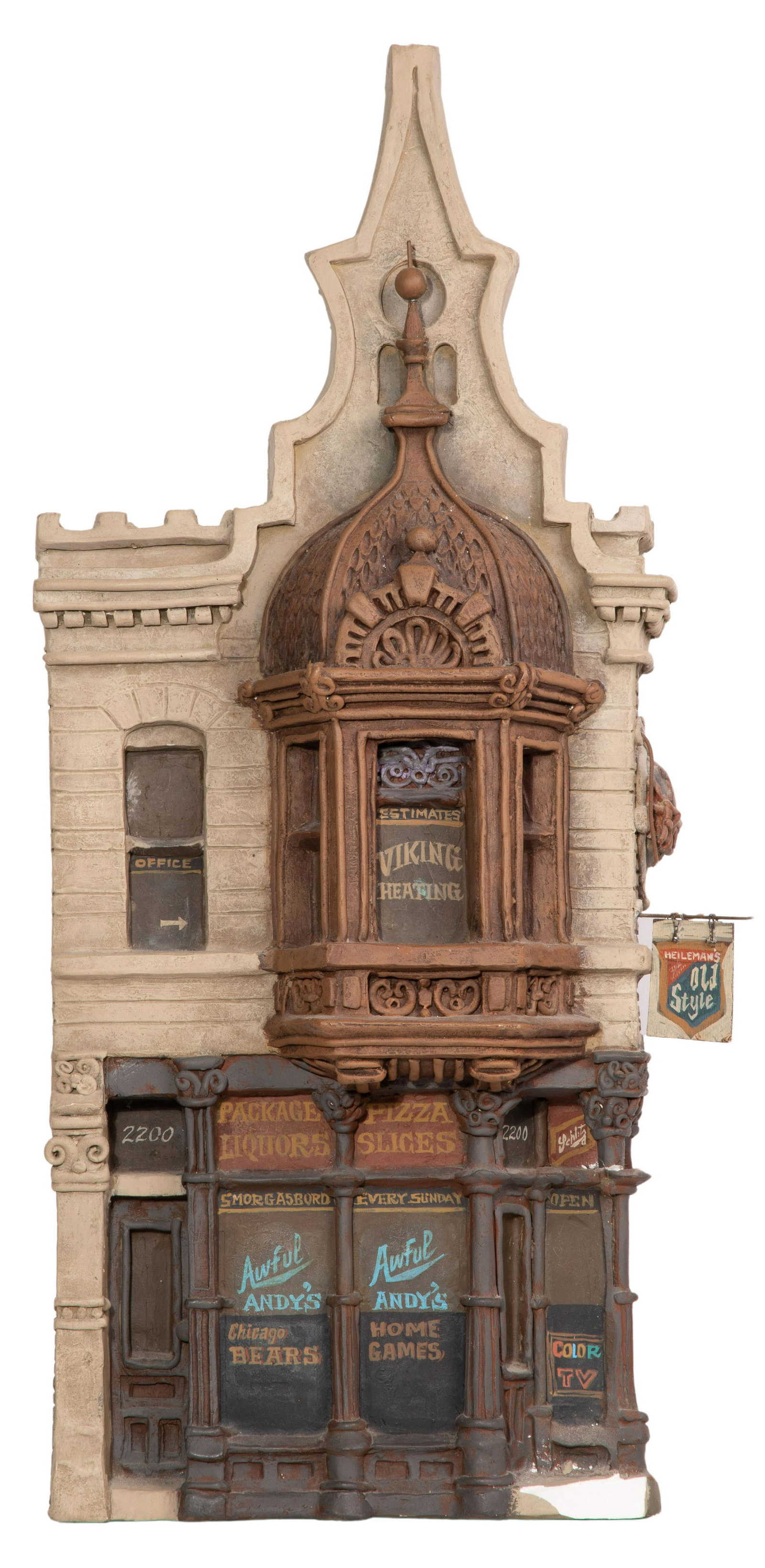 Alice 'Zani' Jacobsen (American, 1928-1993) 'Awful Andy's Restaurant' Plaster Relief Sculpture (1 of 15)