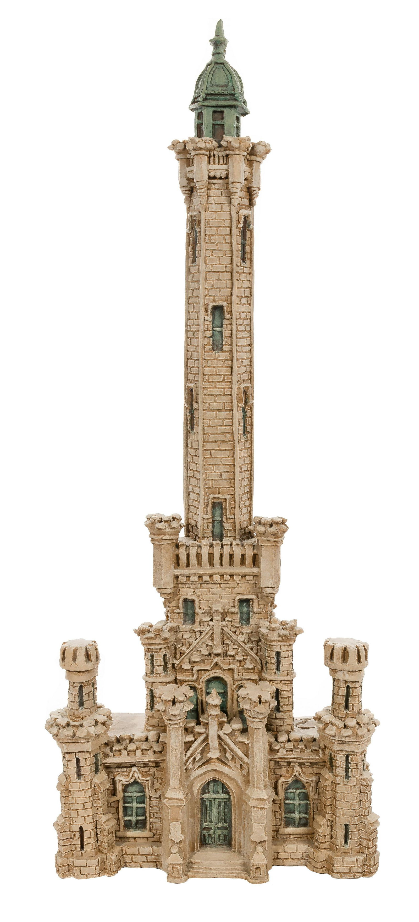 Alice 'Zani' Jacobsen (American, 20th Century) 'Water Tower' Plaster Relief Sculpture (1 of 7)