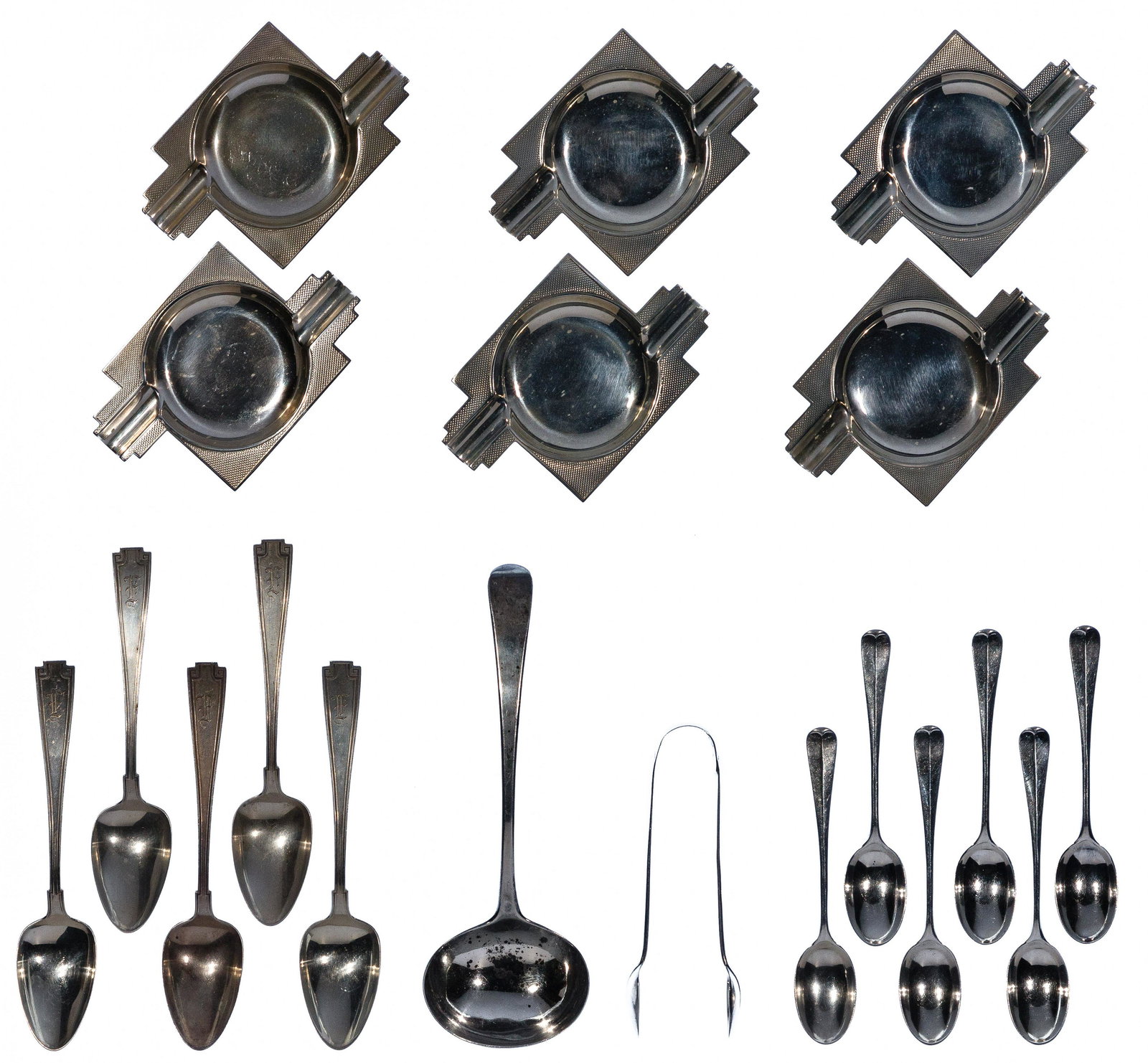 Turner & Simpson Sterling Silver Art Deco Ashtrays (1 of 11)