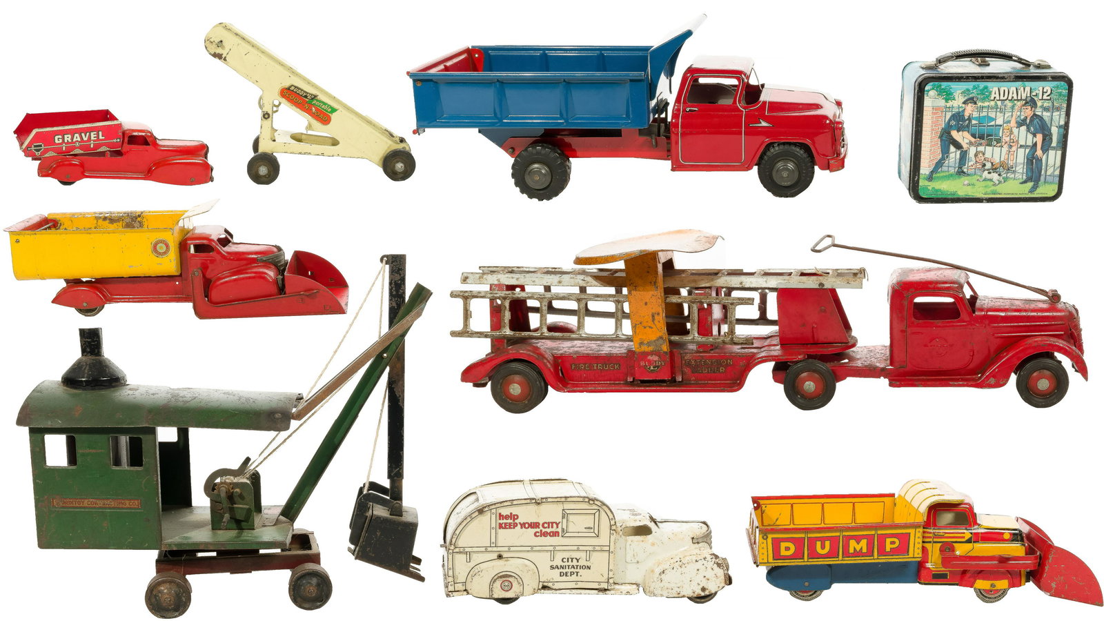 Pressed Steel and Tin Lithographed Toy Vehicle Assortment (1 of 3)