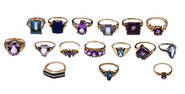 10k Gold and Gemstone Ring Assortment