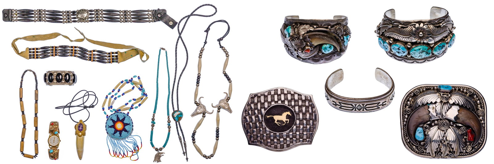 Native American Sterling Silver and Costume Jewelry Assortment (1 of 7)