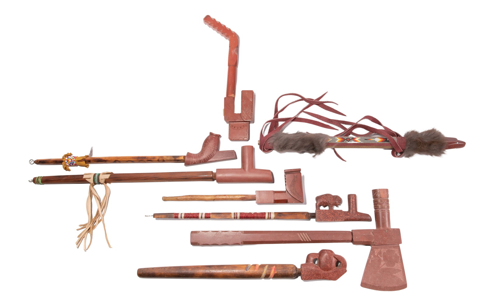 Native American Catlinite Pipe Assortment (1 of 7)