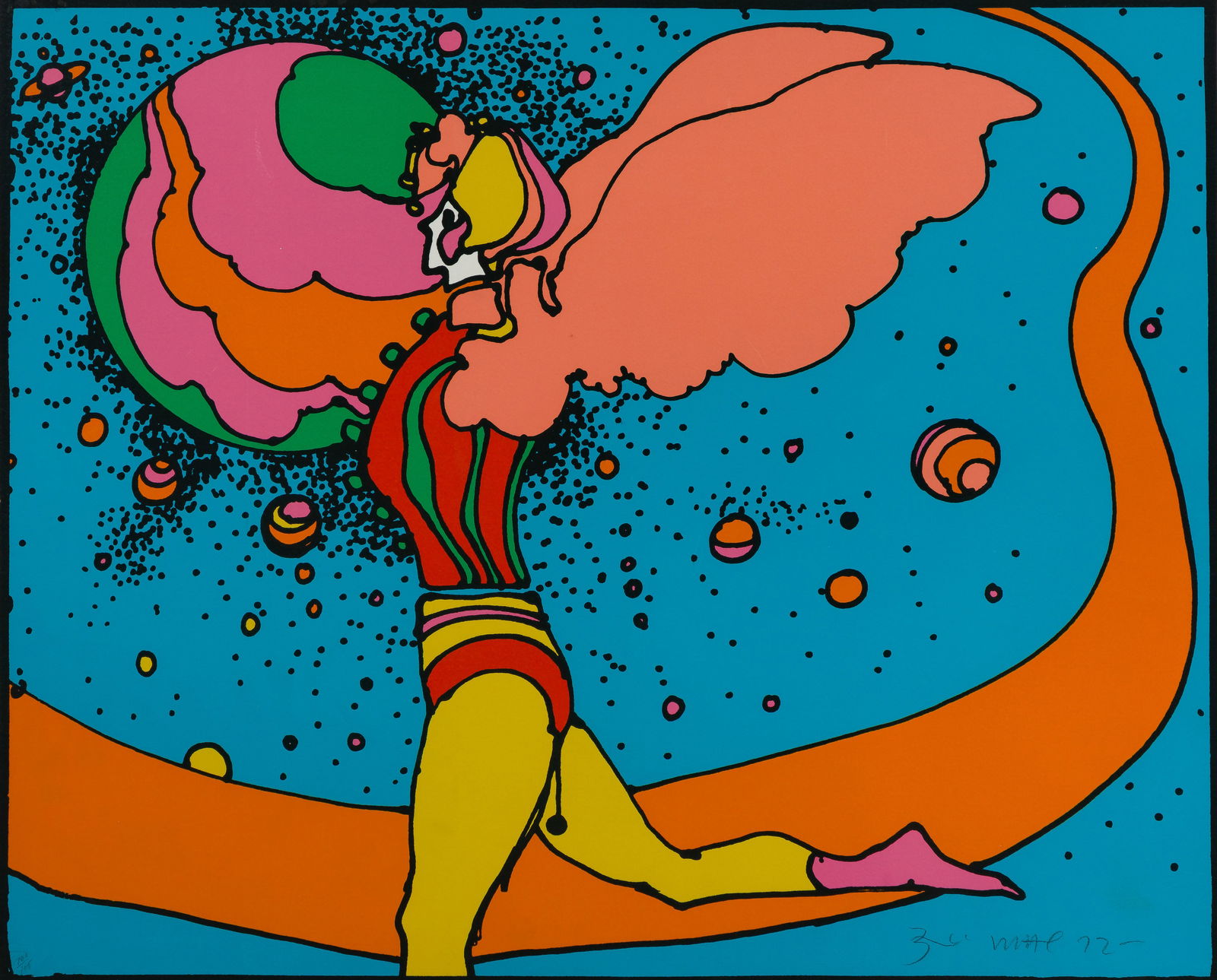 Peter Max (German / American, b.1937) 'Planetarian Traveler' Serigraph (1 of 4)