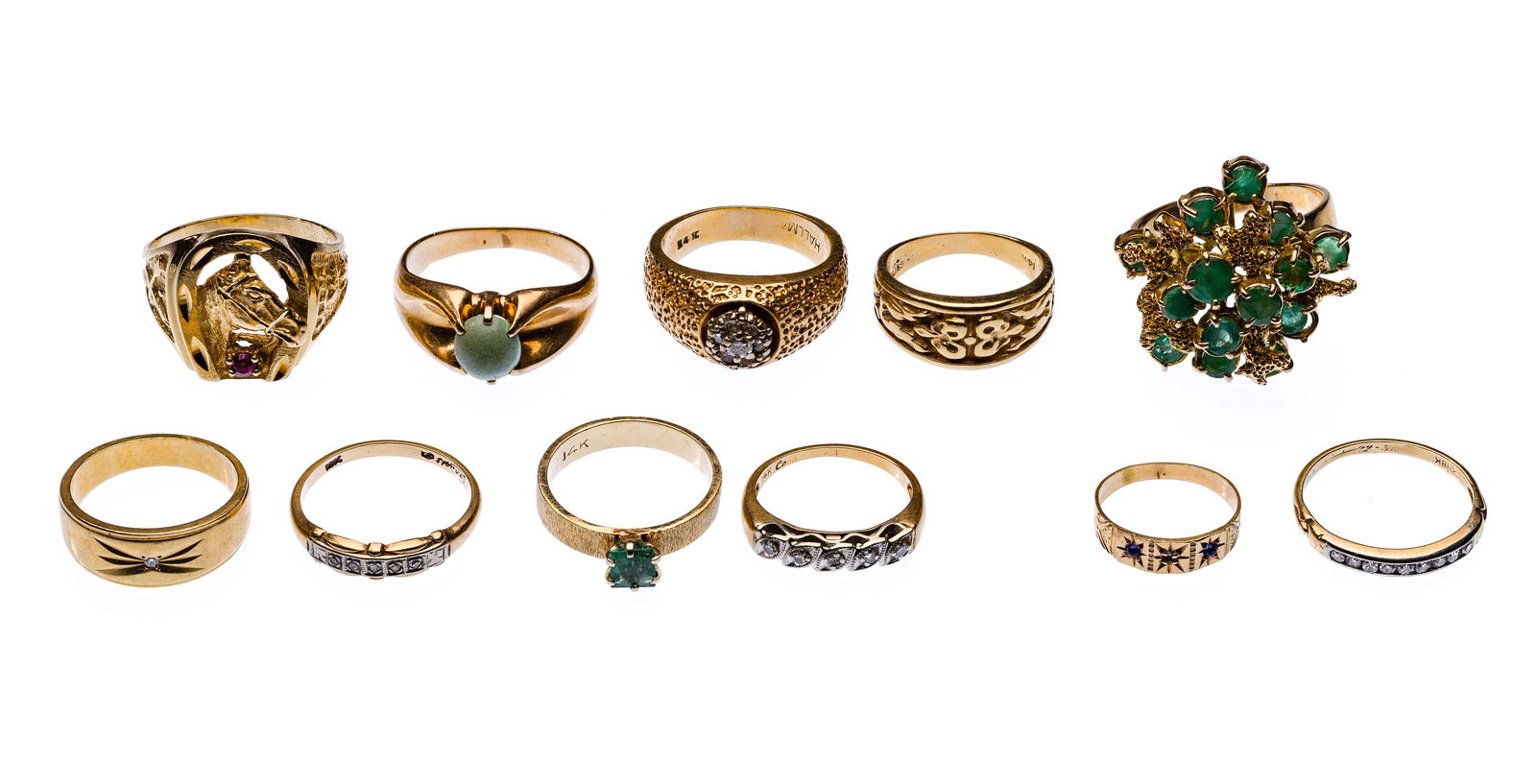 14k Yellow Gold and Gemstone Ring Assortment (1 of 1)