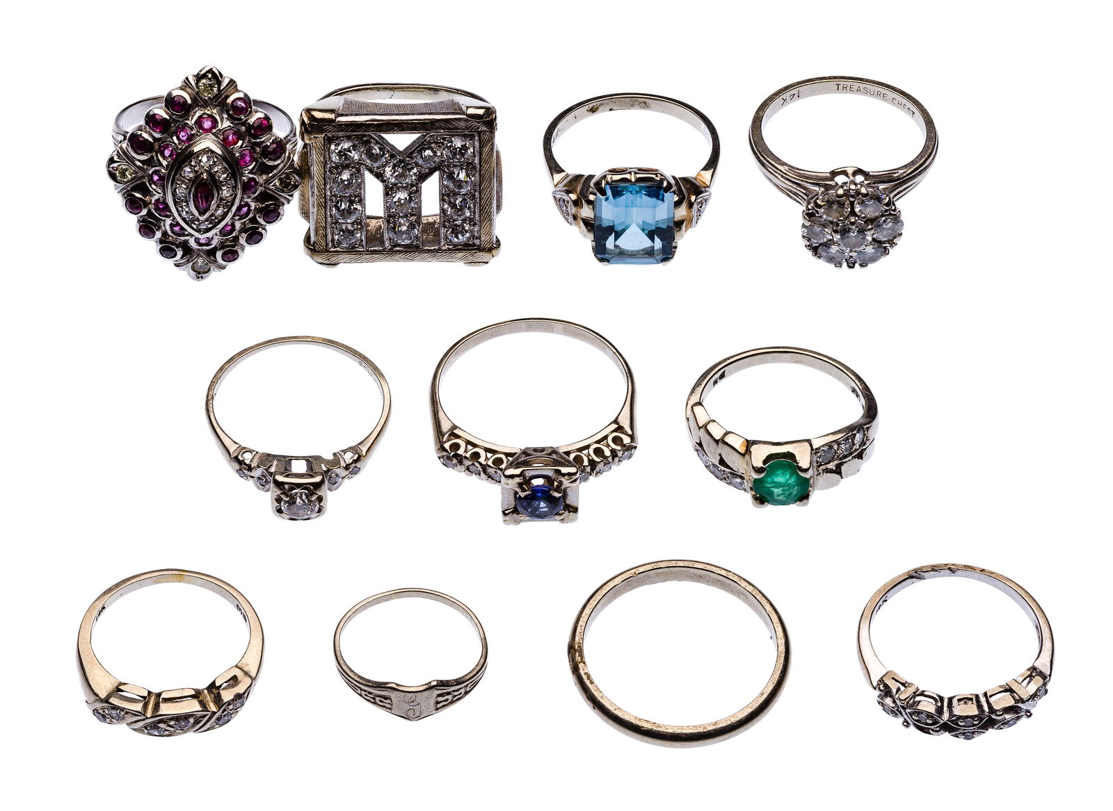 14k White Gold Ring Assortment (1 of 1)