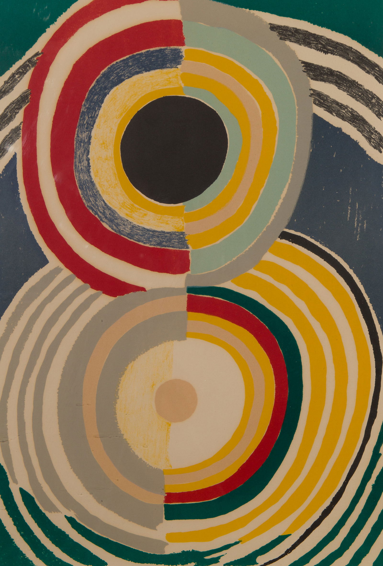 Sonia Delaunay (Ukrainian, 1885-1979) 'Cible' Lithograph (1 of 5)