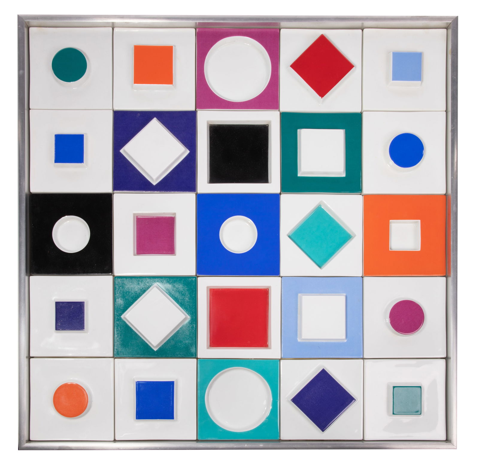 Victor Vasarely (French / Hungarian, 1906-1997) for Rosenthal Tile Plaque (1 of 4)
